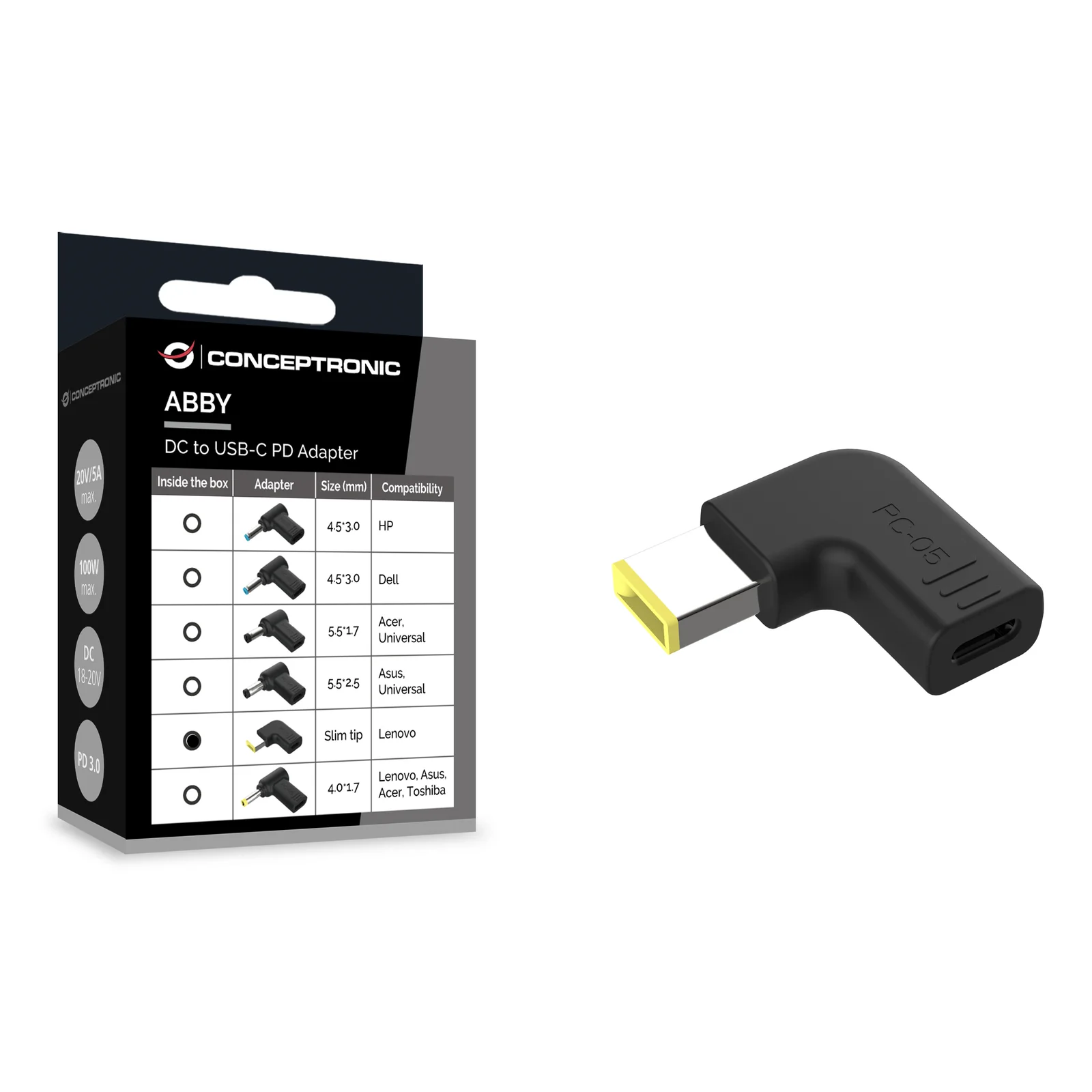 Conceptronic ABBY15PC05 accessoire d'ordinateurs portables Conseil pour l'alimentation de Laptop