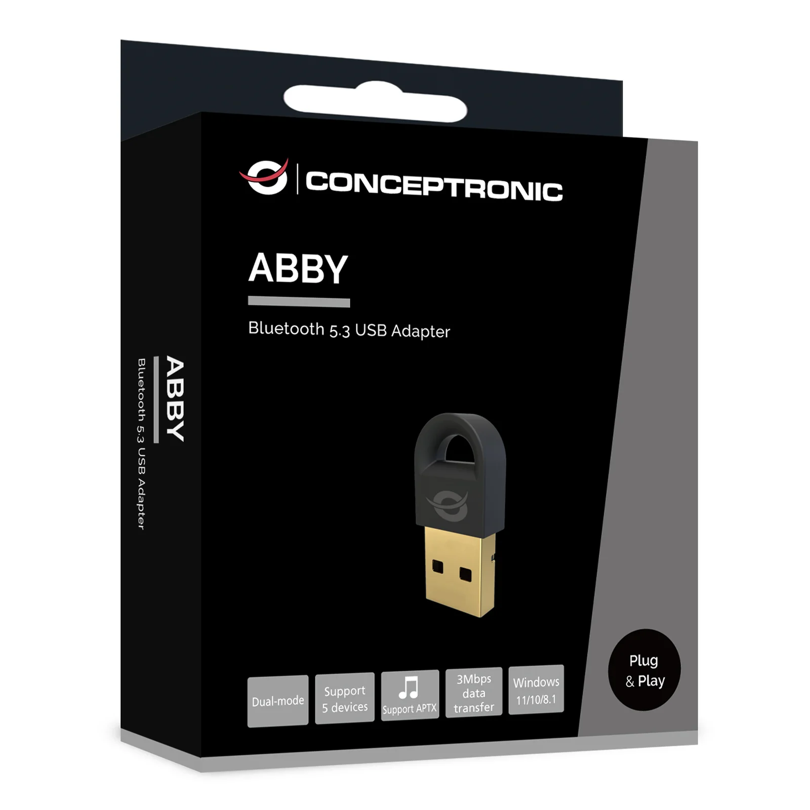 Conceptronic ABBY16B carte réseau Bluetooth 3 Mbit/s
