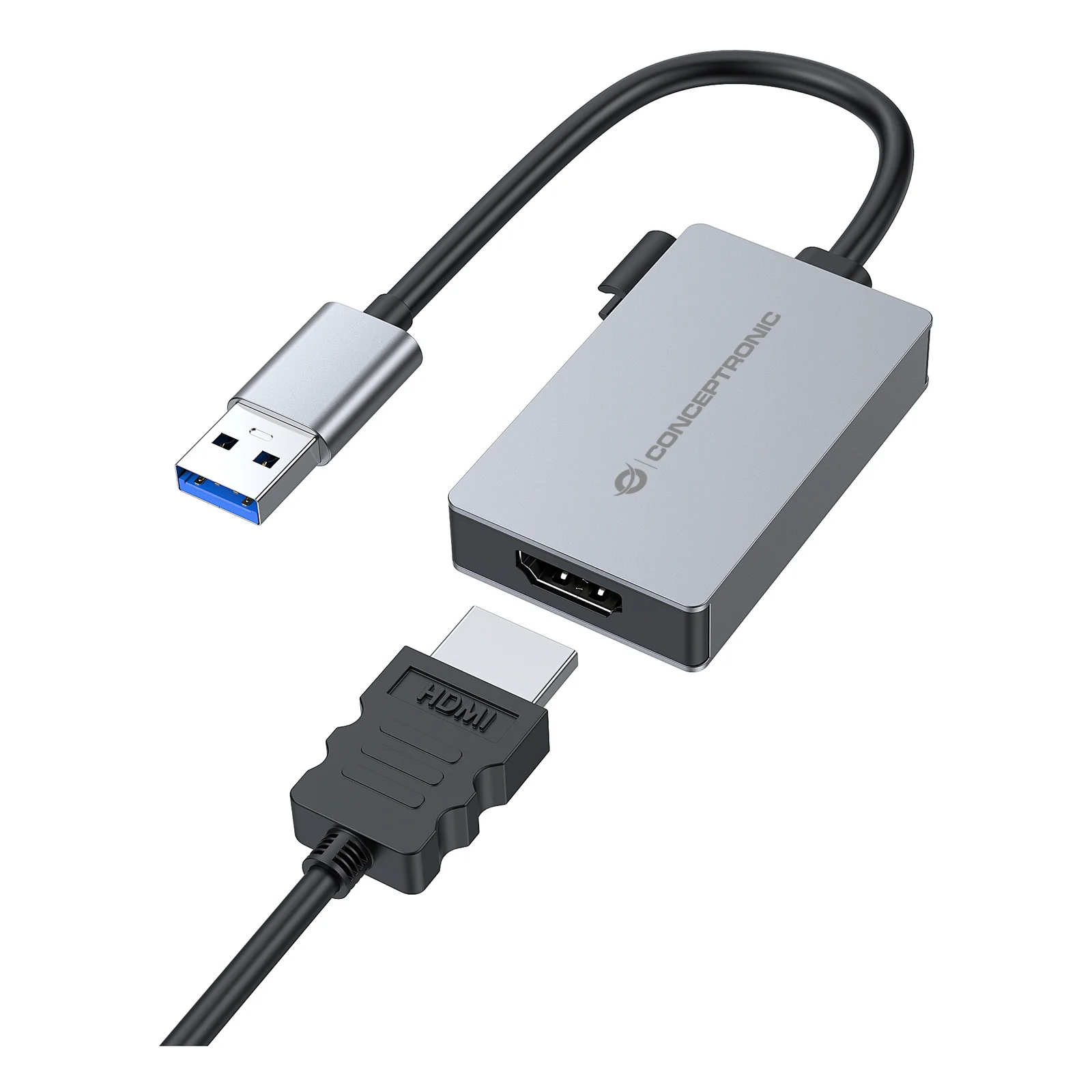Conceptronic ABBY22G adaptateur graphique USB 1920 x 1080 pixels Gris
