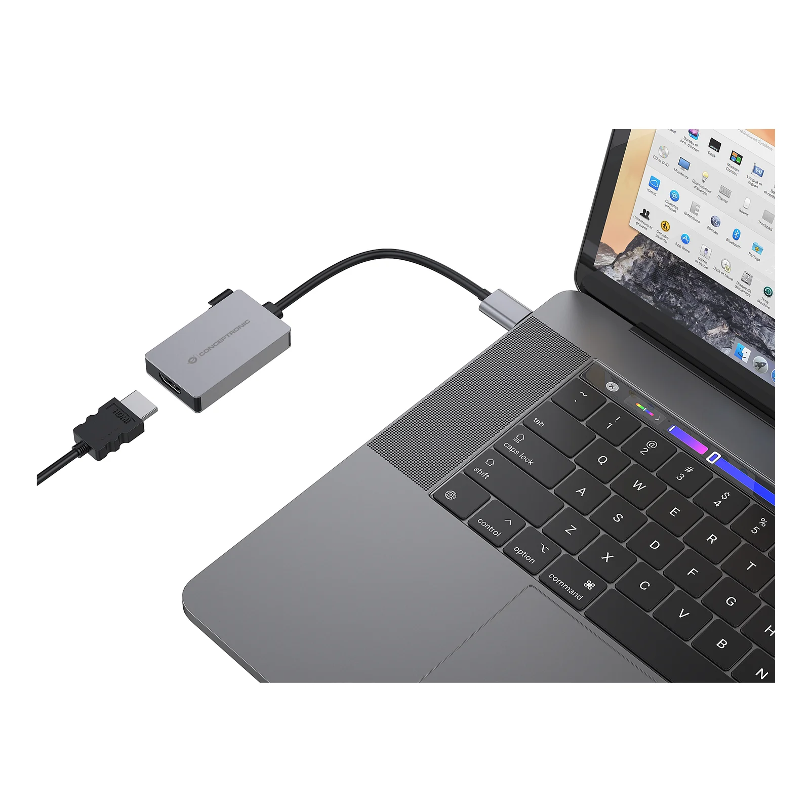 Conceptronic ABBY22G adaptateur graphique USB 1920 x 1080 pixels Gris