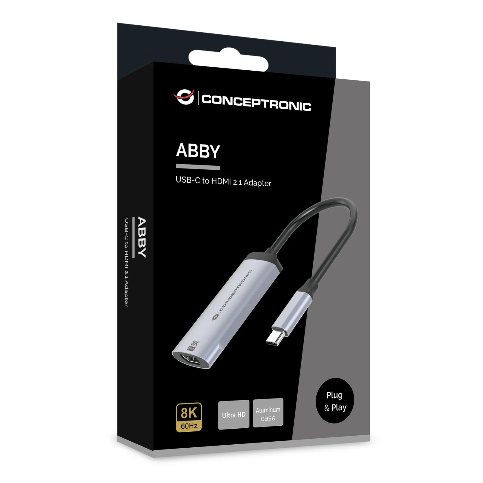 Conceptronic ABBY23G adaptateur graphique USB 7680 x 4320 pixels Argent