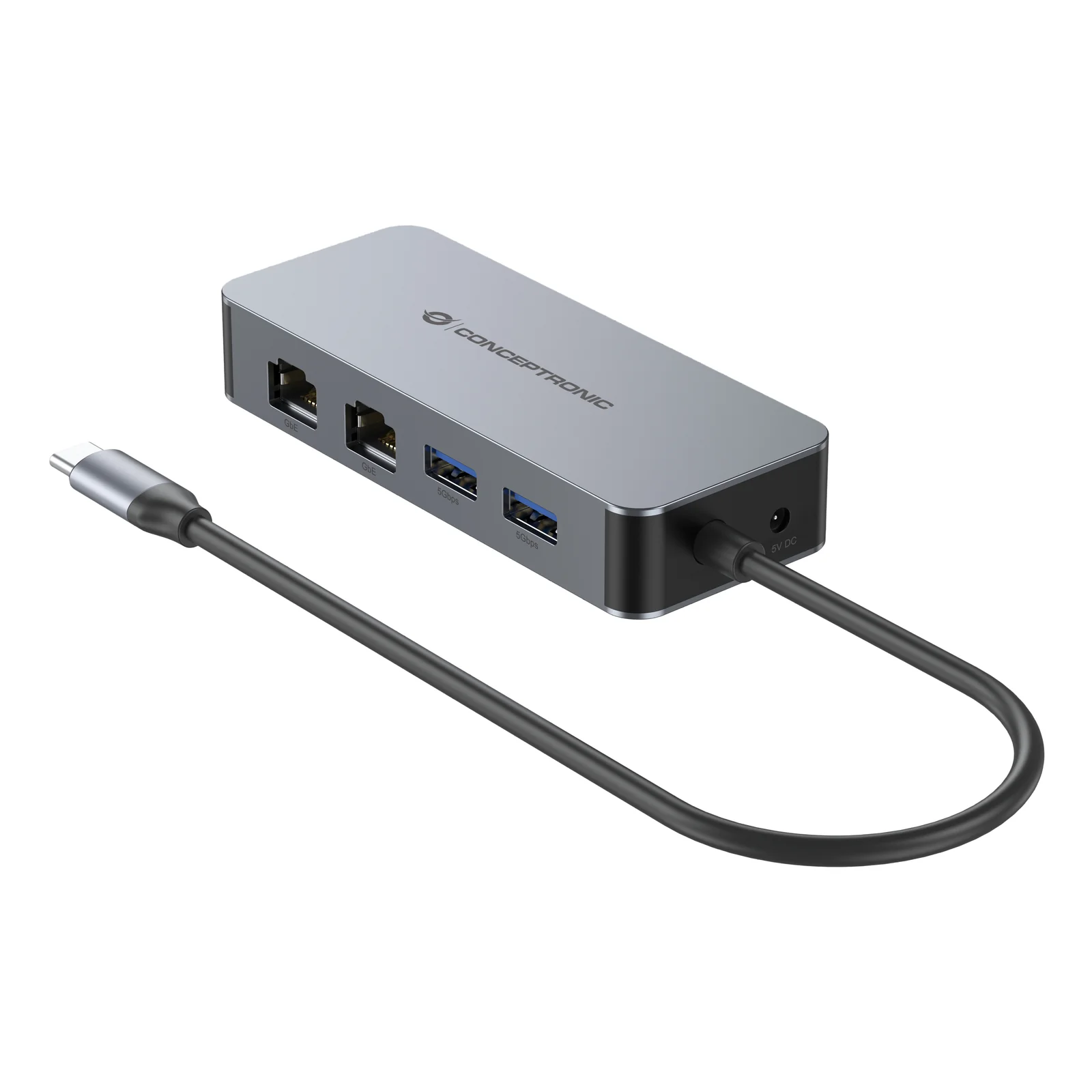 Conceptronic ABBY24G station d'accueil Avec fil USB 3.2 Gen 1 (3.1 Gen 1) Type-C Gris
