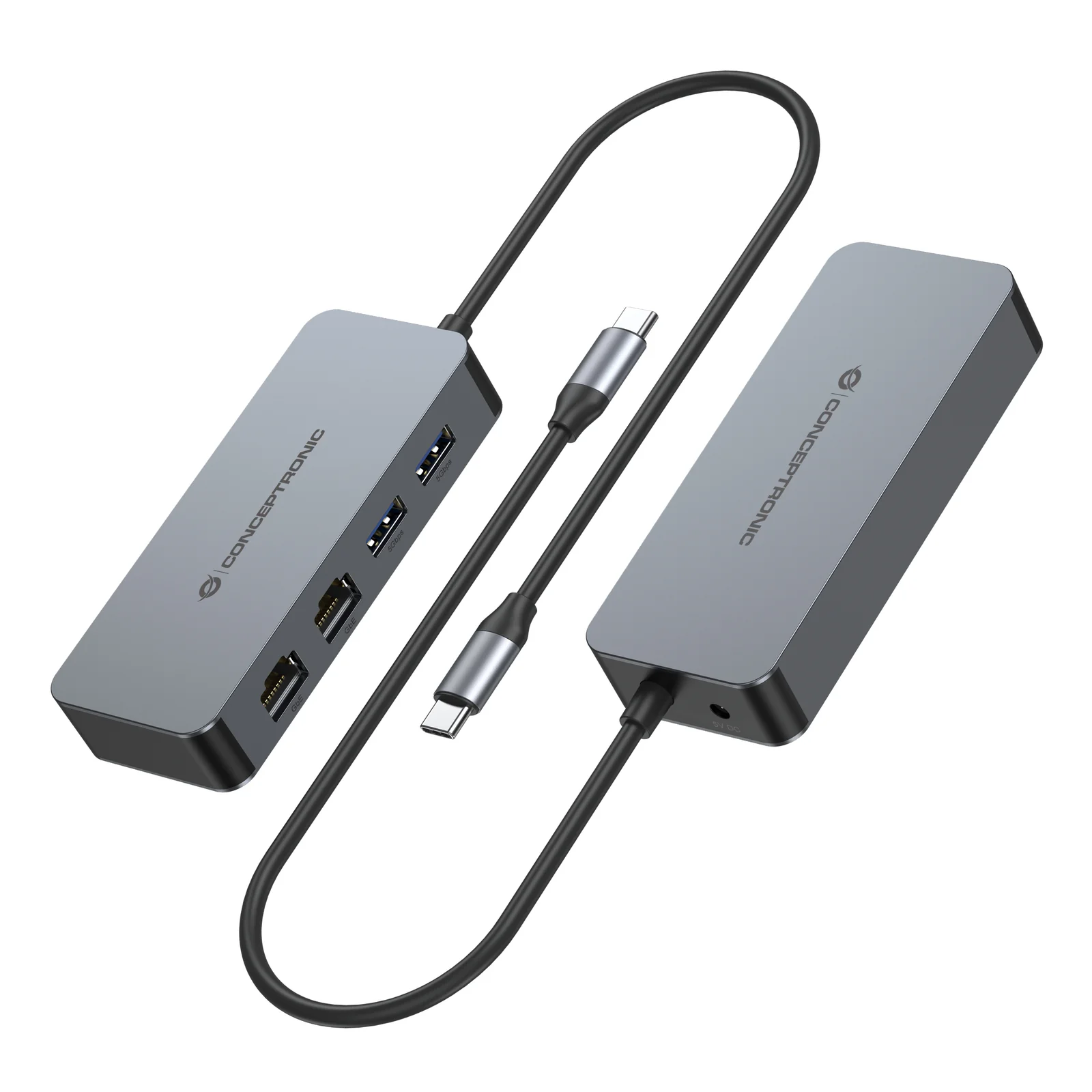 Conceptronic ABBY24G station d'accueil Avec fil USB 3.2 Gen 1 (3.1 Gen 1) Type-C Gris