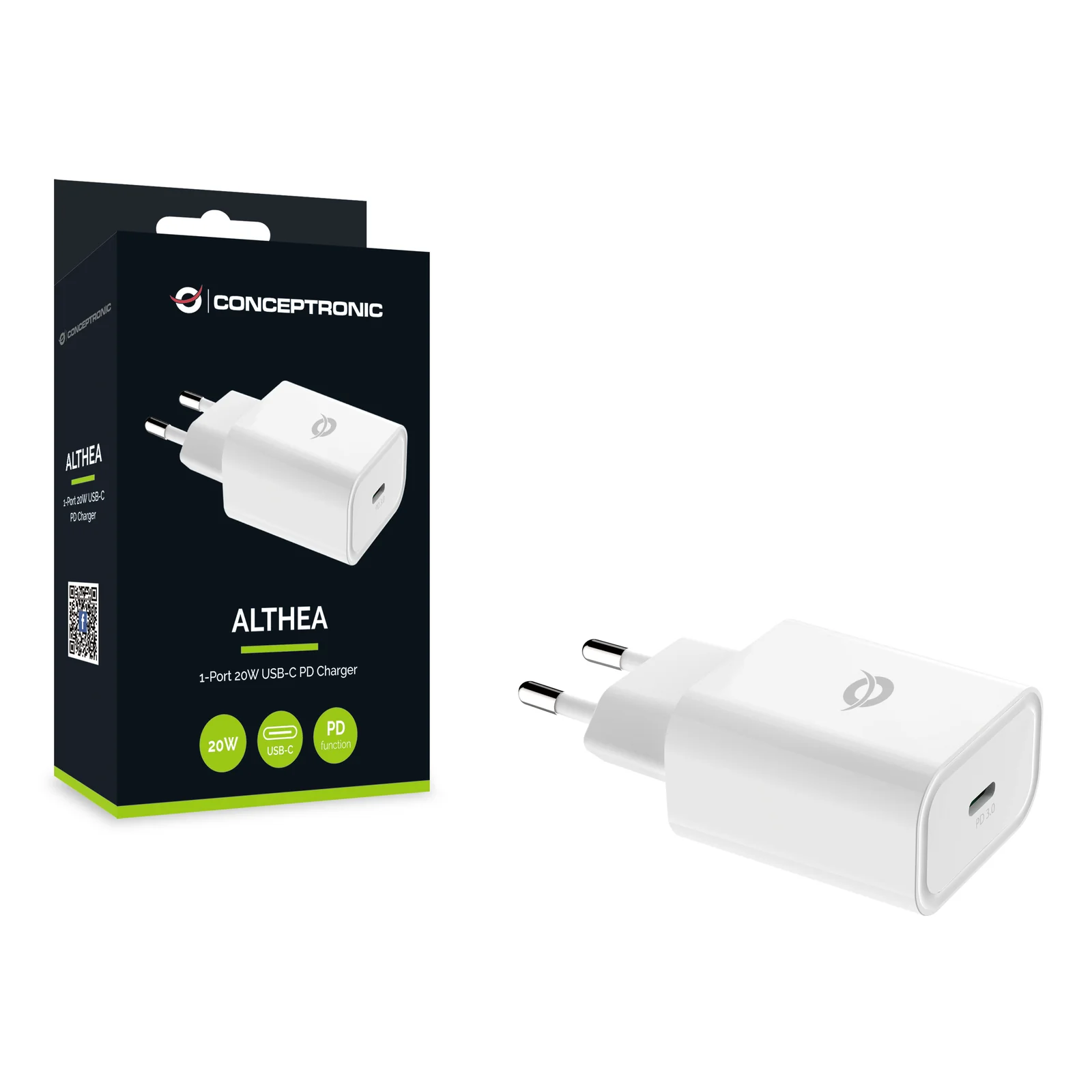 Conceptronic ALTHEA07W chargeur d'appareils mobiles Universel Blanc Secteur Intérieure