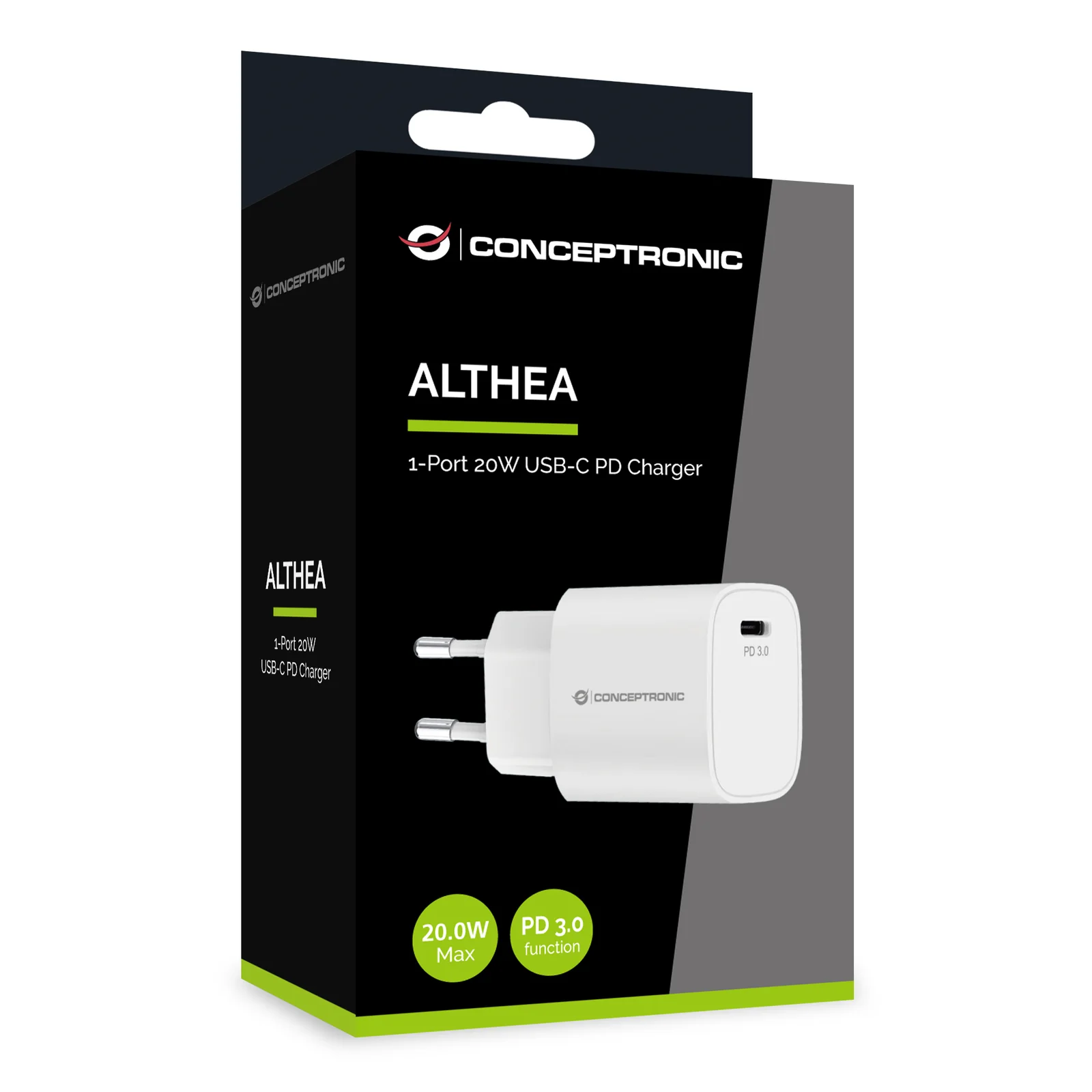 Conceptronic ALTHEA14W chargeur d'appareils mobiles Universel Blanc Secteur Charge rapide Intérieure