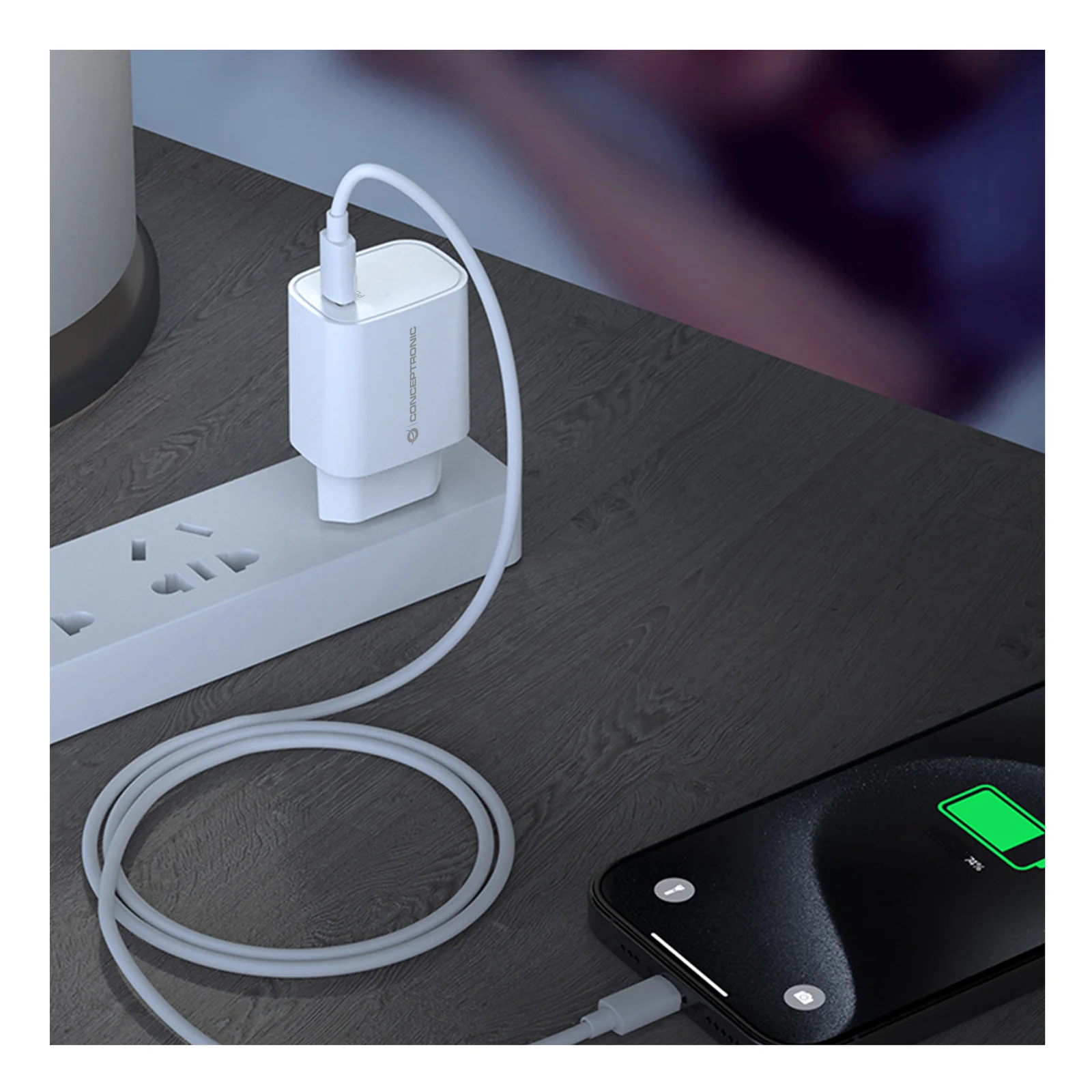 Conceptronic ALTHEA14W chargeur d'appareils mobiles Universel Blanc Secteur Charge rapide Intérieure