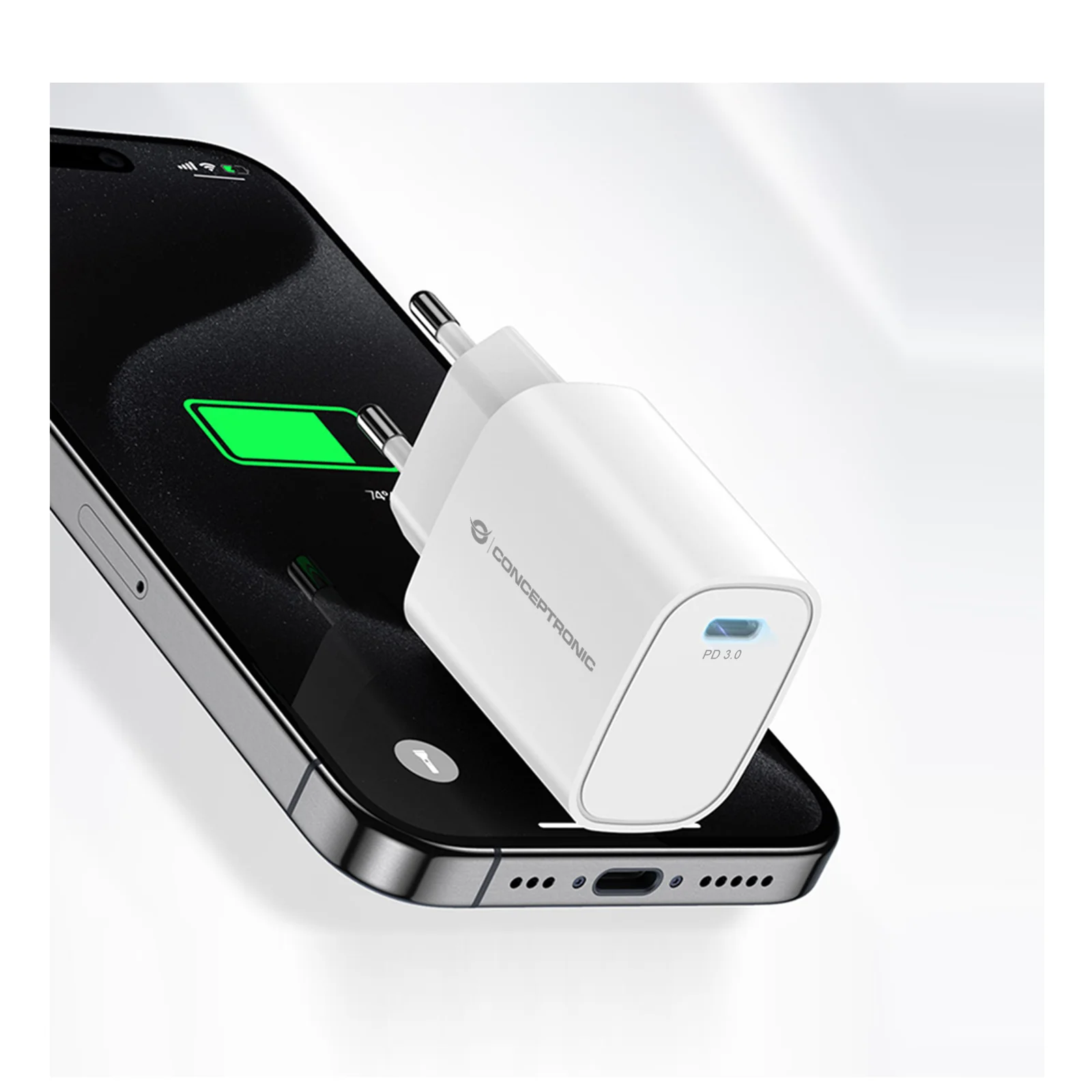 Conceptronic ALTHEA14W chargeur d'appareils mobiles Universel Blanc Secteur Charge rapide Intérieure