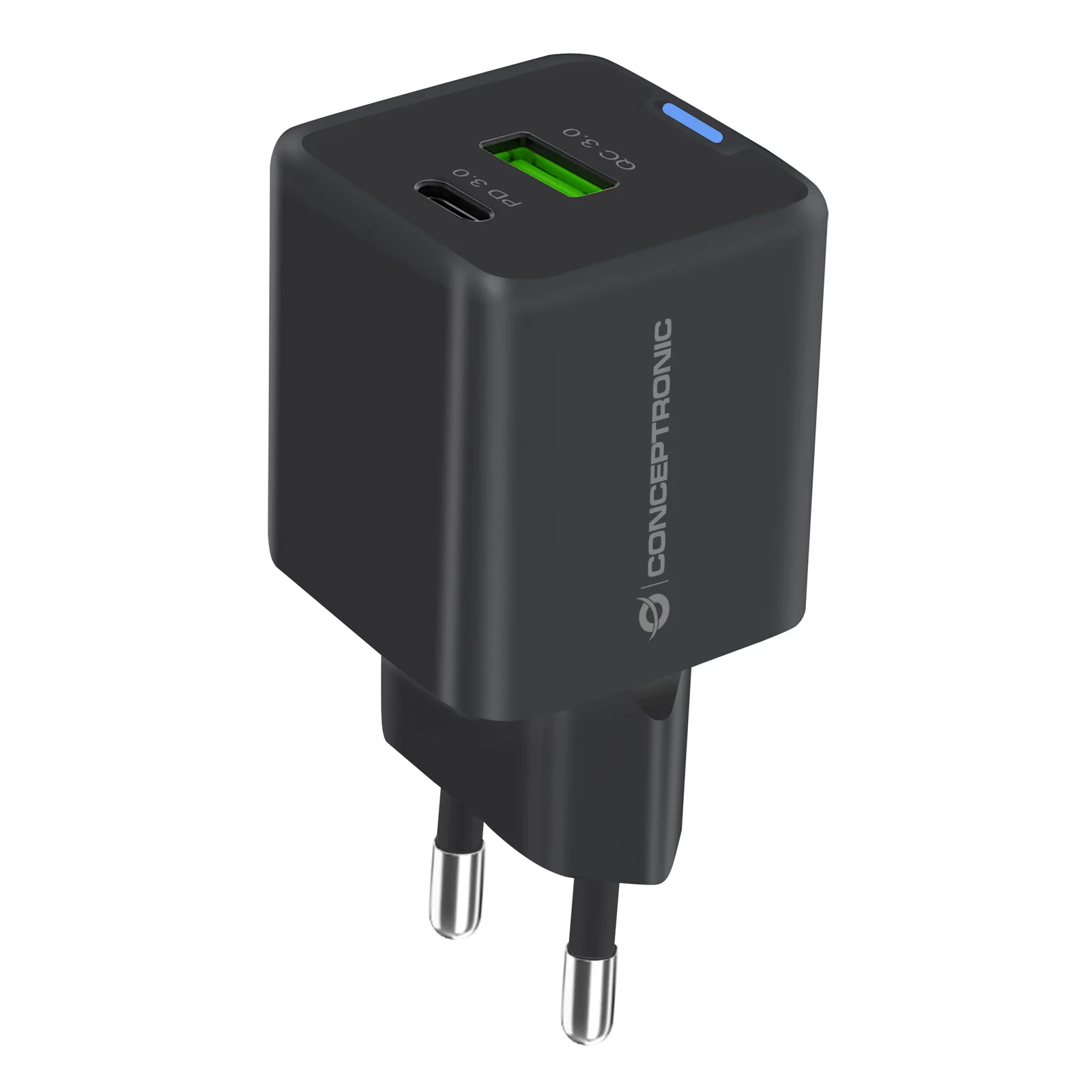 Conceptronic ALTHEA16B chargeur d'appareils mobiles Universel Noir Secteur Charge rapide Intérieure