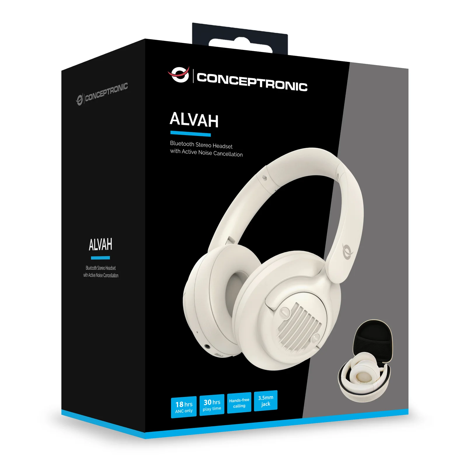 Conceptronic ALVAH02C casque Avec fil &sans fil Arceau Musique Bluetooth Crème