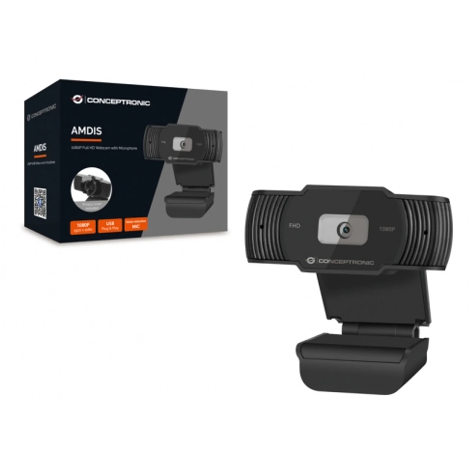 Conceptronic AMDIS04B webcam 1920 x 1080 pixels USB 2.0 Noir