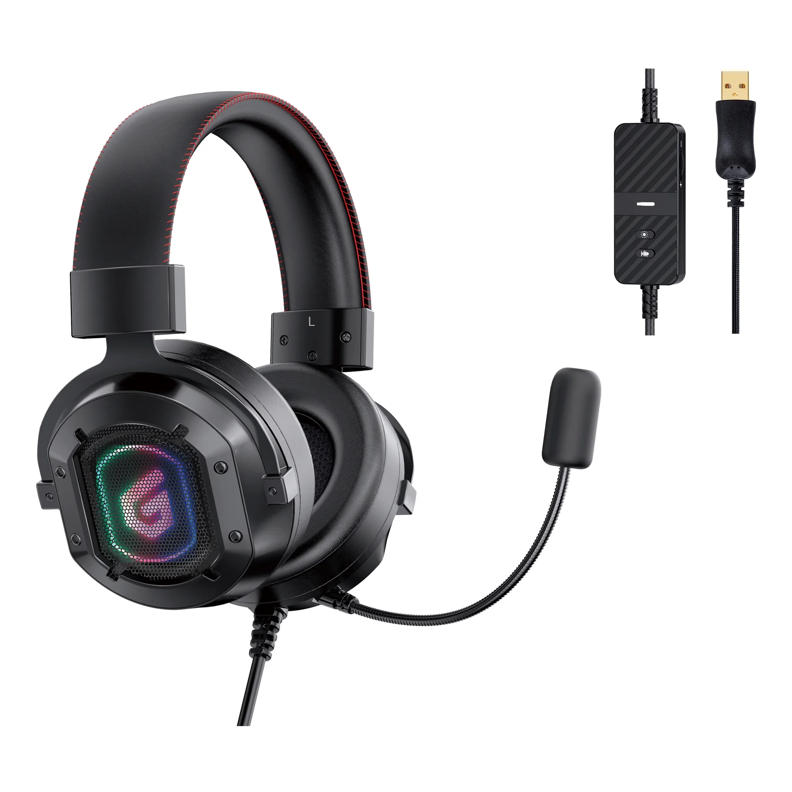 Conceptronic ATHAN02B casque Avec fil Arceau Gaming USB Type-A Noir