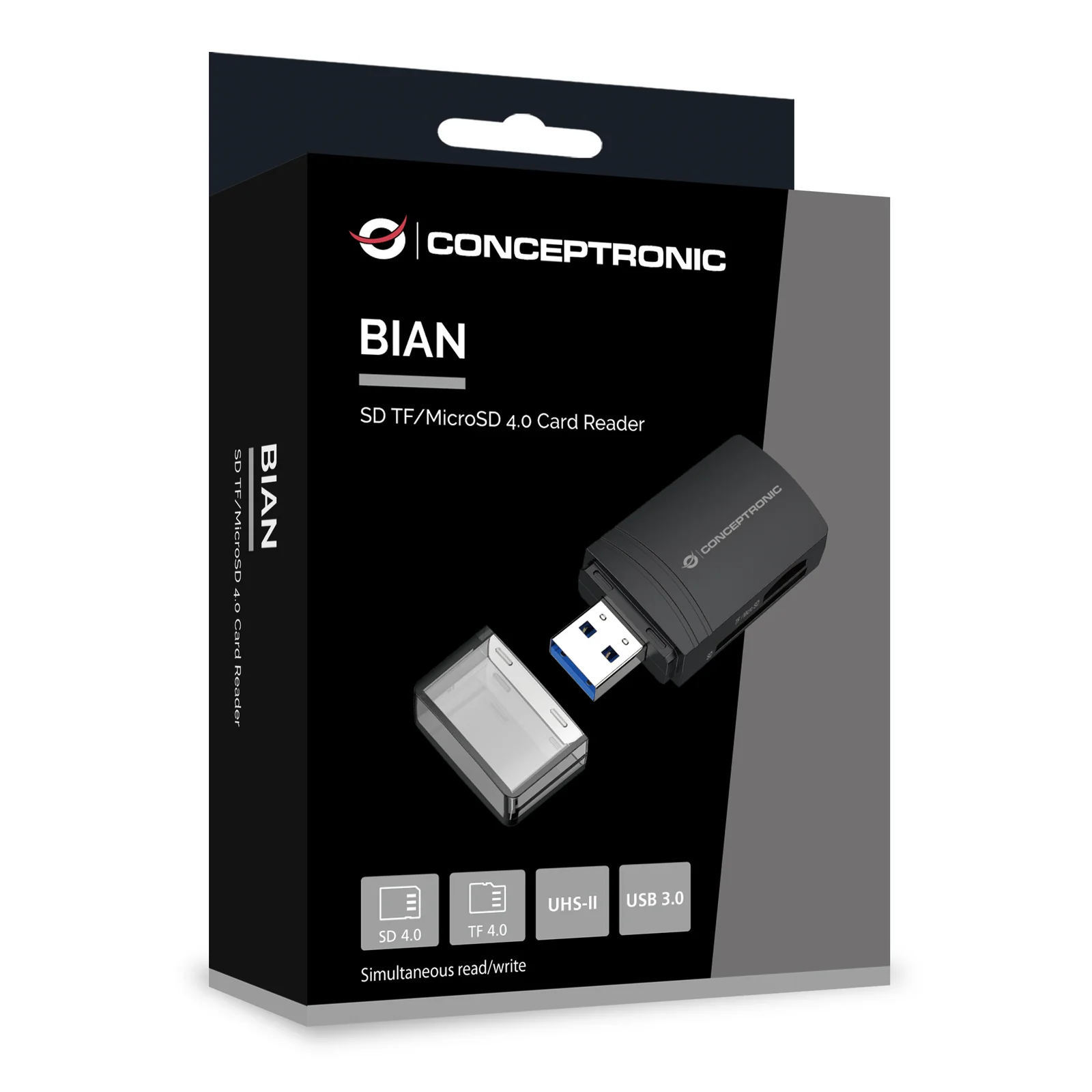 Conceptronic BIAN06B lecteur de carte mémoire USB 3.2 Gen 1 (3.1 Gen 1) Type-A Noir