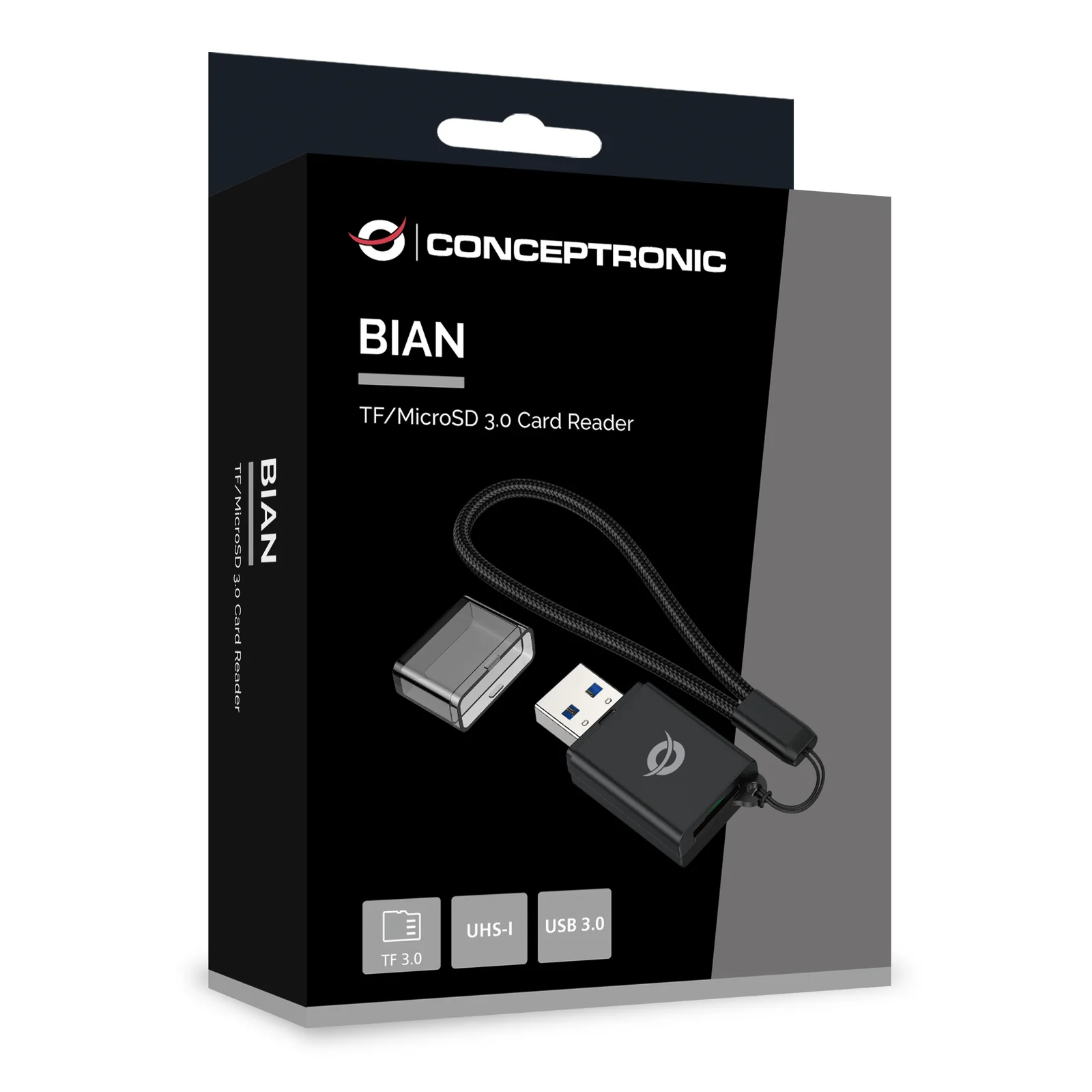 Conceptronic BIAN07B lecteur de carte mémoire USB 3.2 Gen 1 (3.1 Gen 1) Type-A Noir