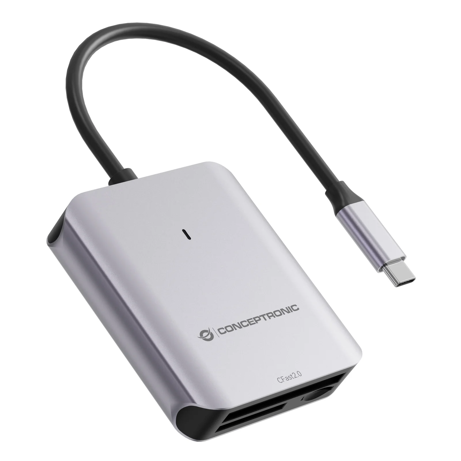 Conceptronic BIAN09G lecteur de carte mémoire USB 3.2 Gen 2 Type-C Gris