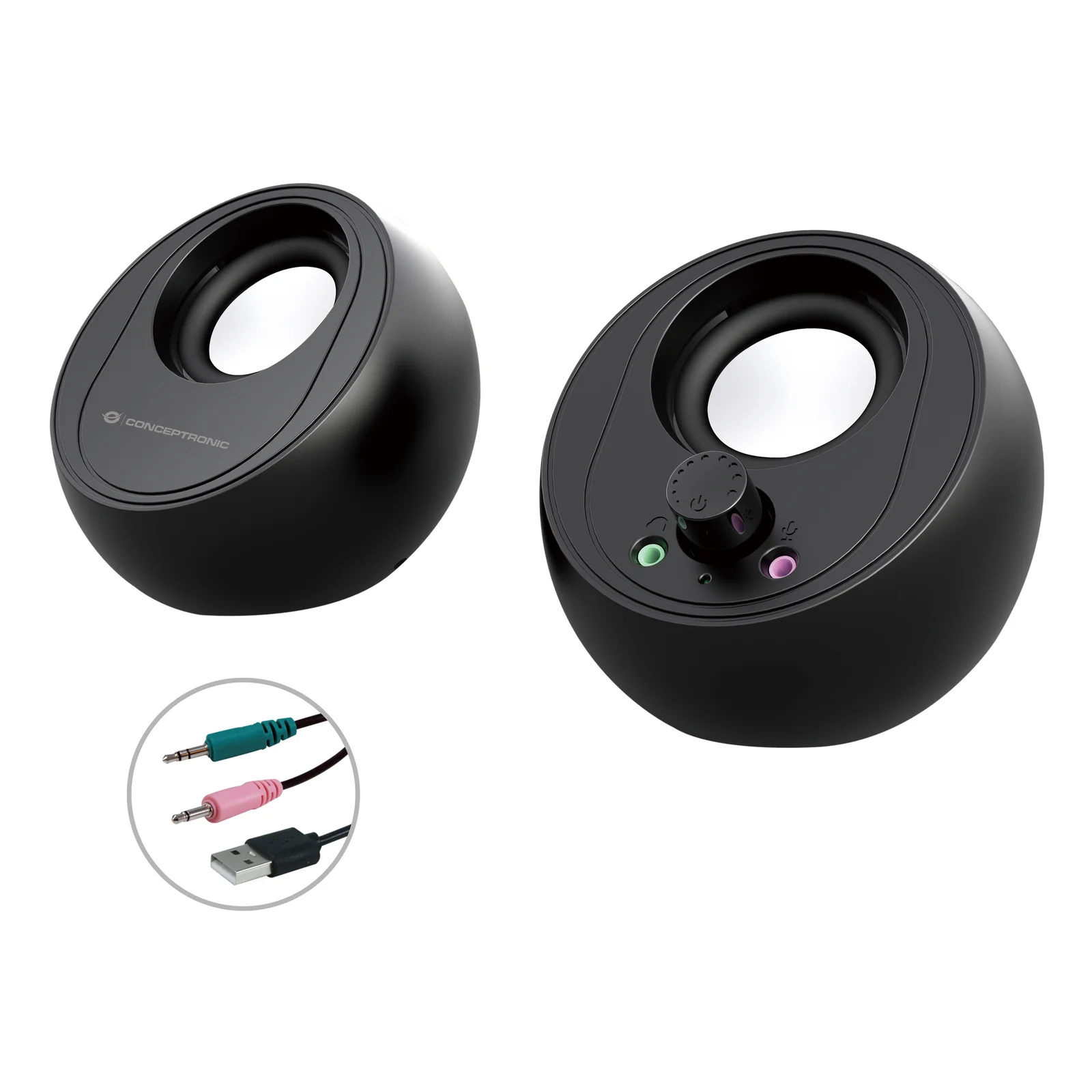 BJORN01B haut-parleur 2-voies Noir Avec fil &sans fil 10 W