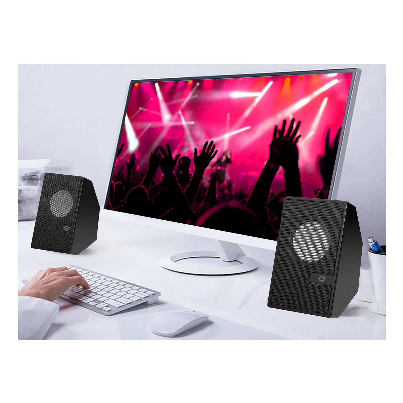 Conceptronic BJORN02B haut-parleur 2-voies Noir Avec fil &sans fil 6 W