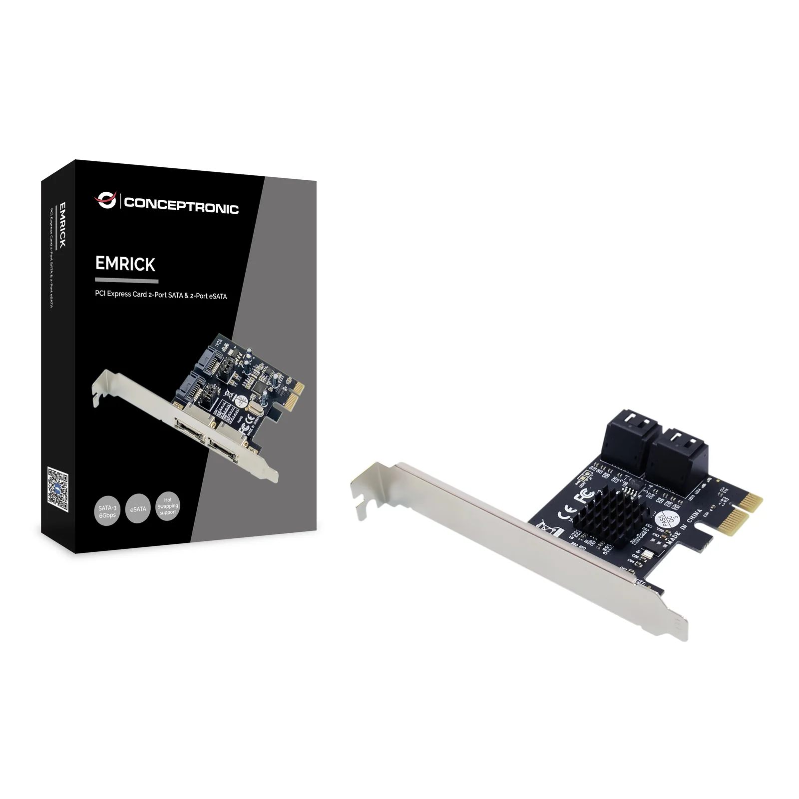 Conceptronic CSATA600EXI carte et adaptateur d'interfaces Interne SATA, eSATA
