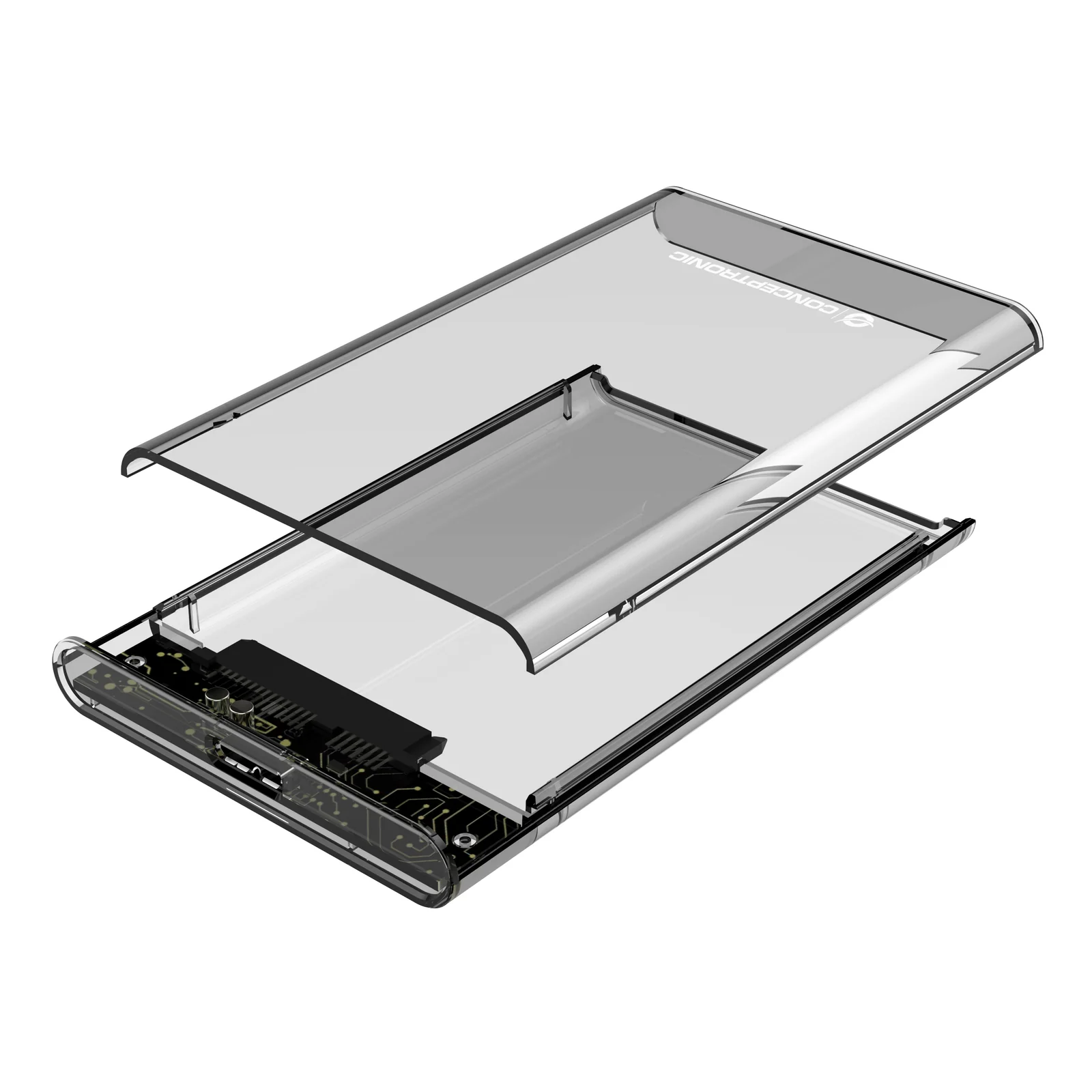 Conceptronic DANTE03T Boîtier de disques de stockage Boîtier disque dur/SSD Transparent 2.5"