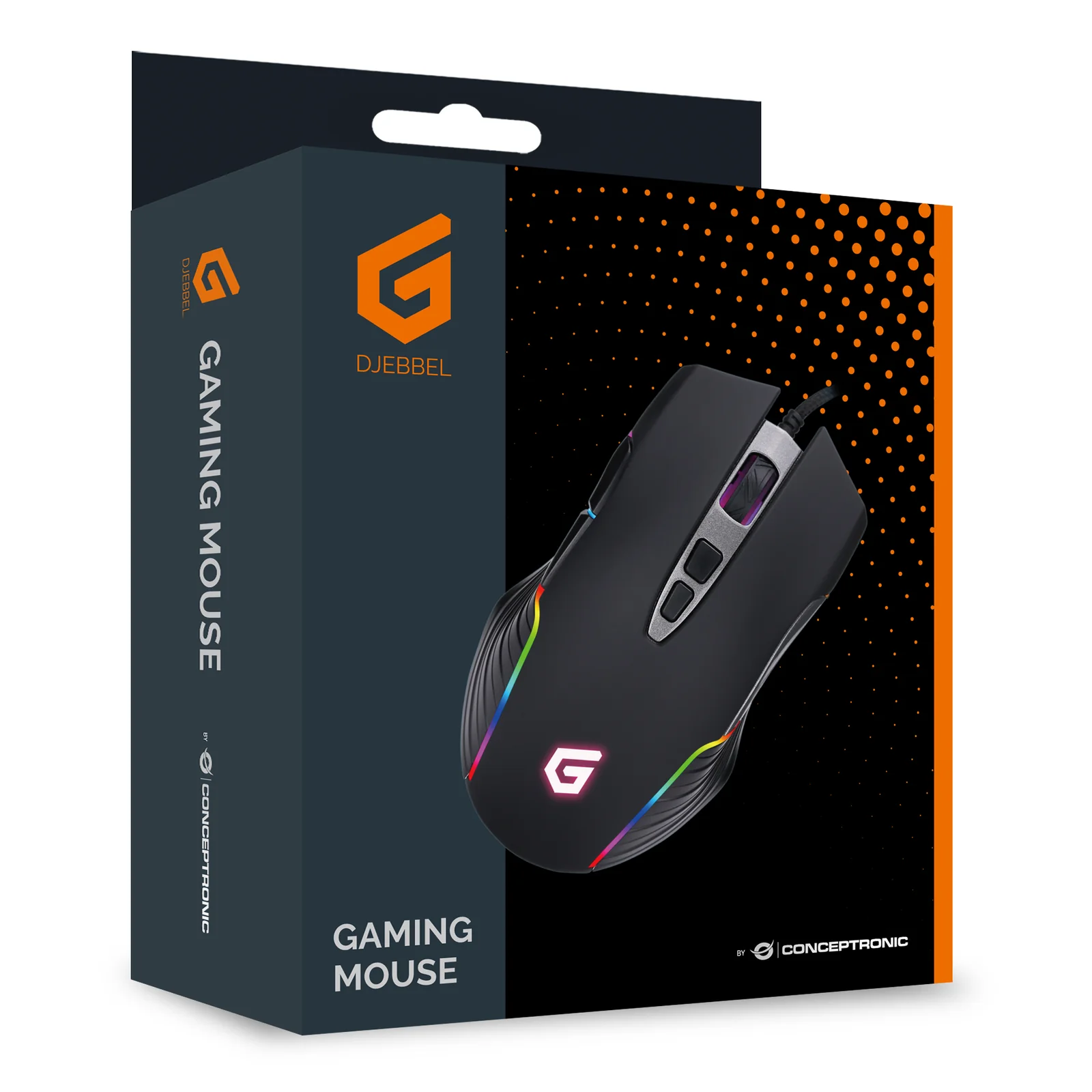 Conceptronic DJEBBEL03B souris Gaming Droitier USB Type-A Optique 7200 DPI