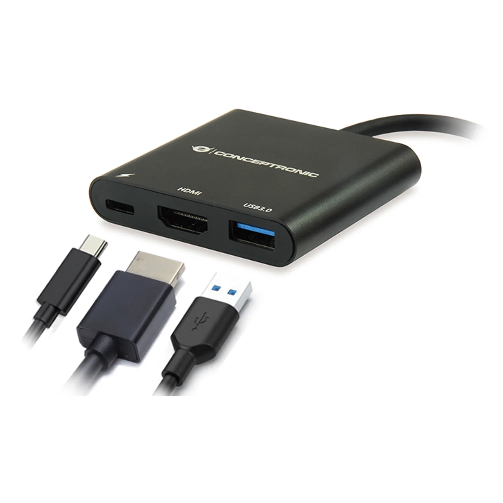 Conceptronic DONN01B station d'accueil USB 3.2 Gen 1 (3.1 Gen 1) Type-C Noir