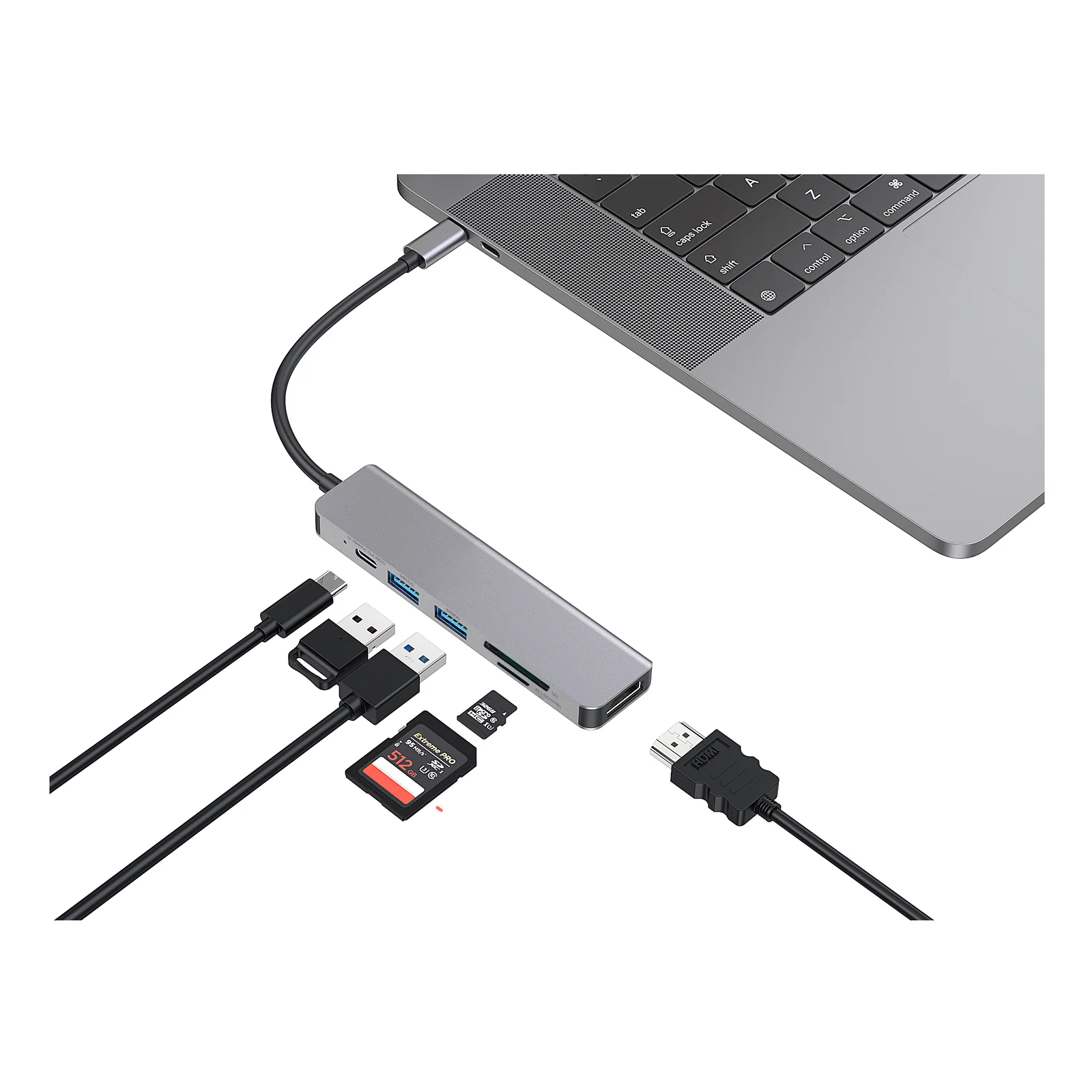 Conceptronic DONN02G station d'accueil USB 3.2 Gen 1 (3.1 Gen 1) Type-C Aluminium