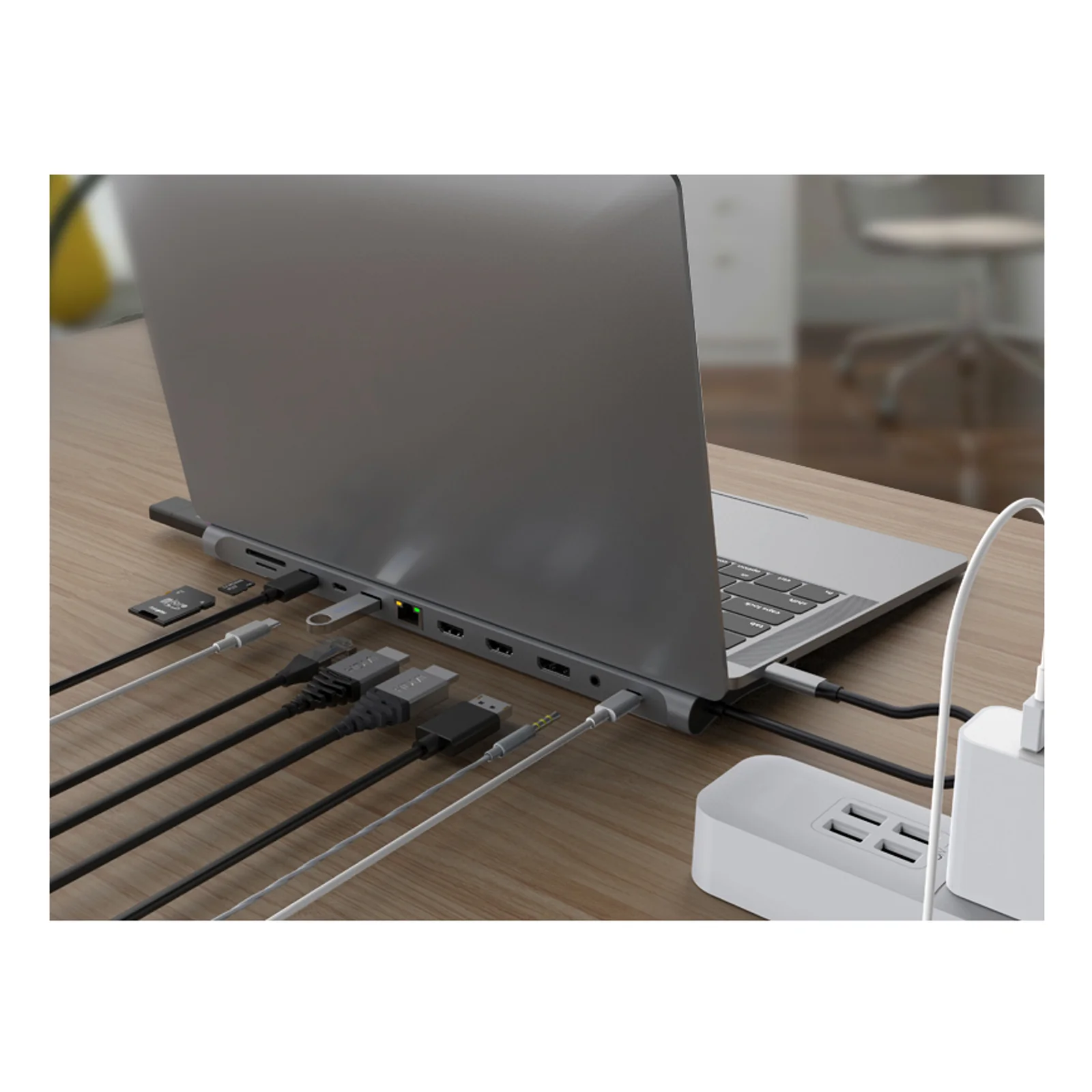 Conceptronic DONN17G station d'accueil Avec fil USB 3.2 Gen 1 (3.1 Gen 1) Type-C Gris