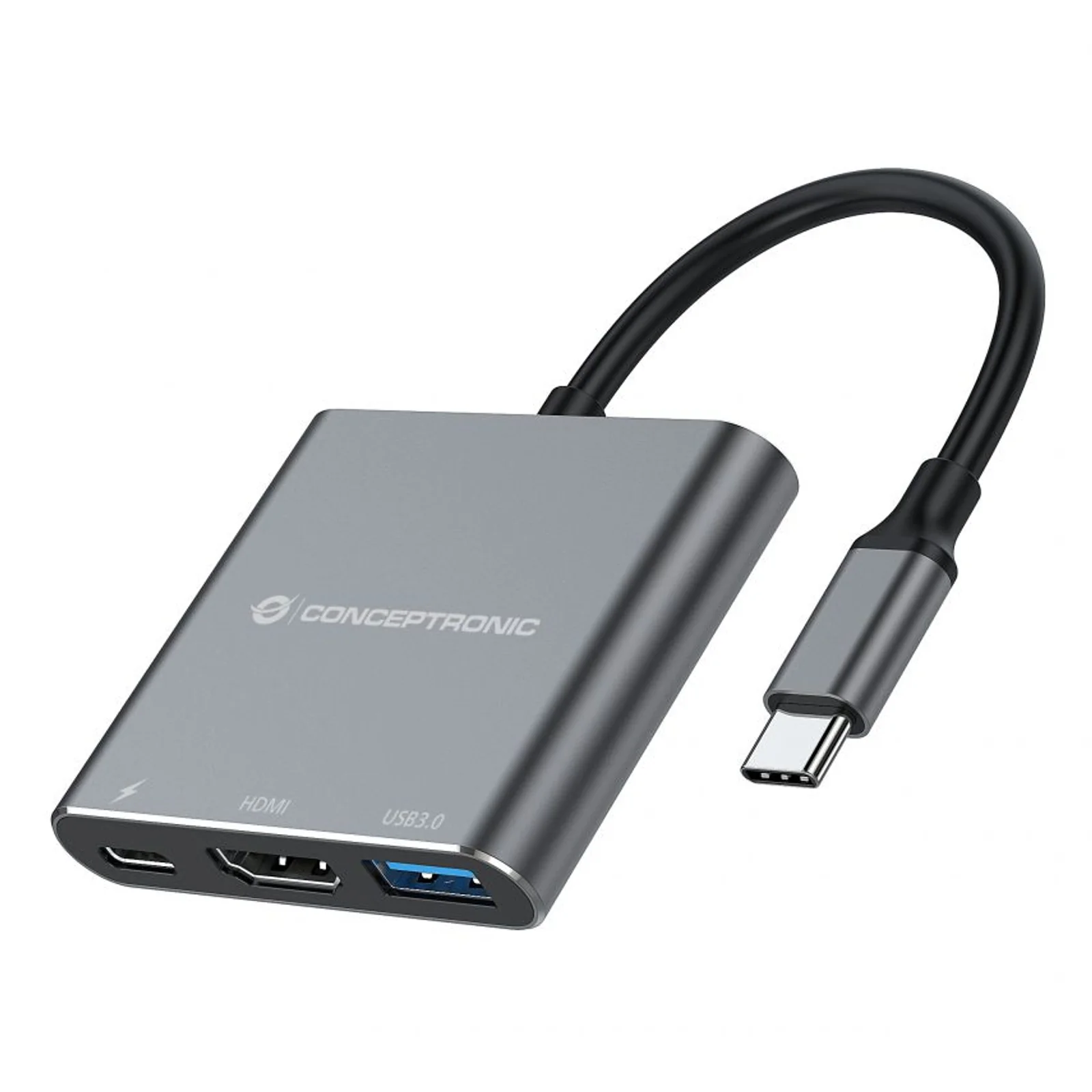 Conceptronic DONN18G station d'accueil Avec fil USB 3.2 Gen 1 (3.1 Gen 1) Type-C Gris