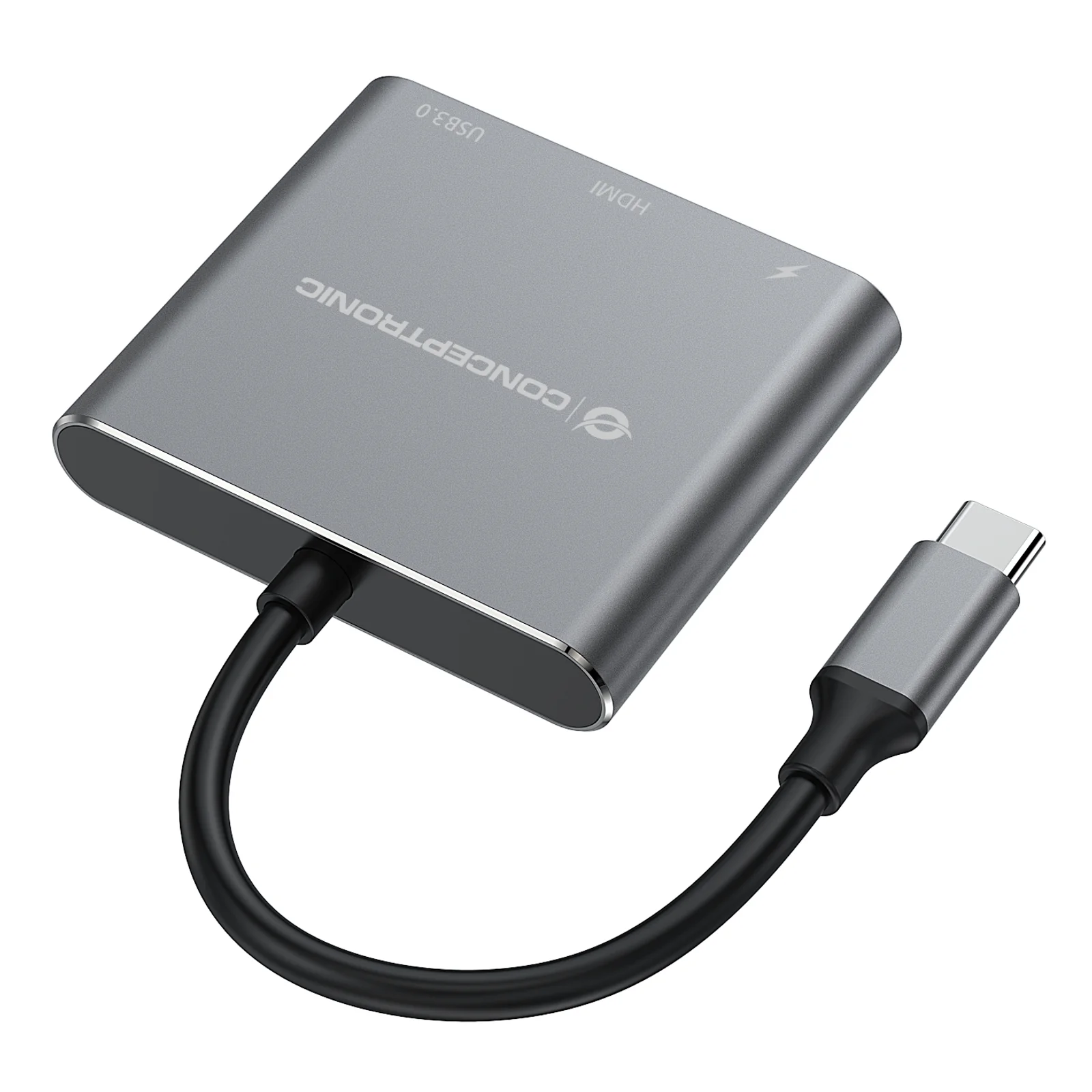 Conceptronic DONN18G station d'accueil Avec fil USB 3.2 Gen 1 (3.1 Gen 1) Type-C Gris