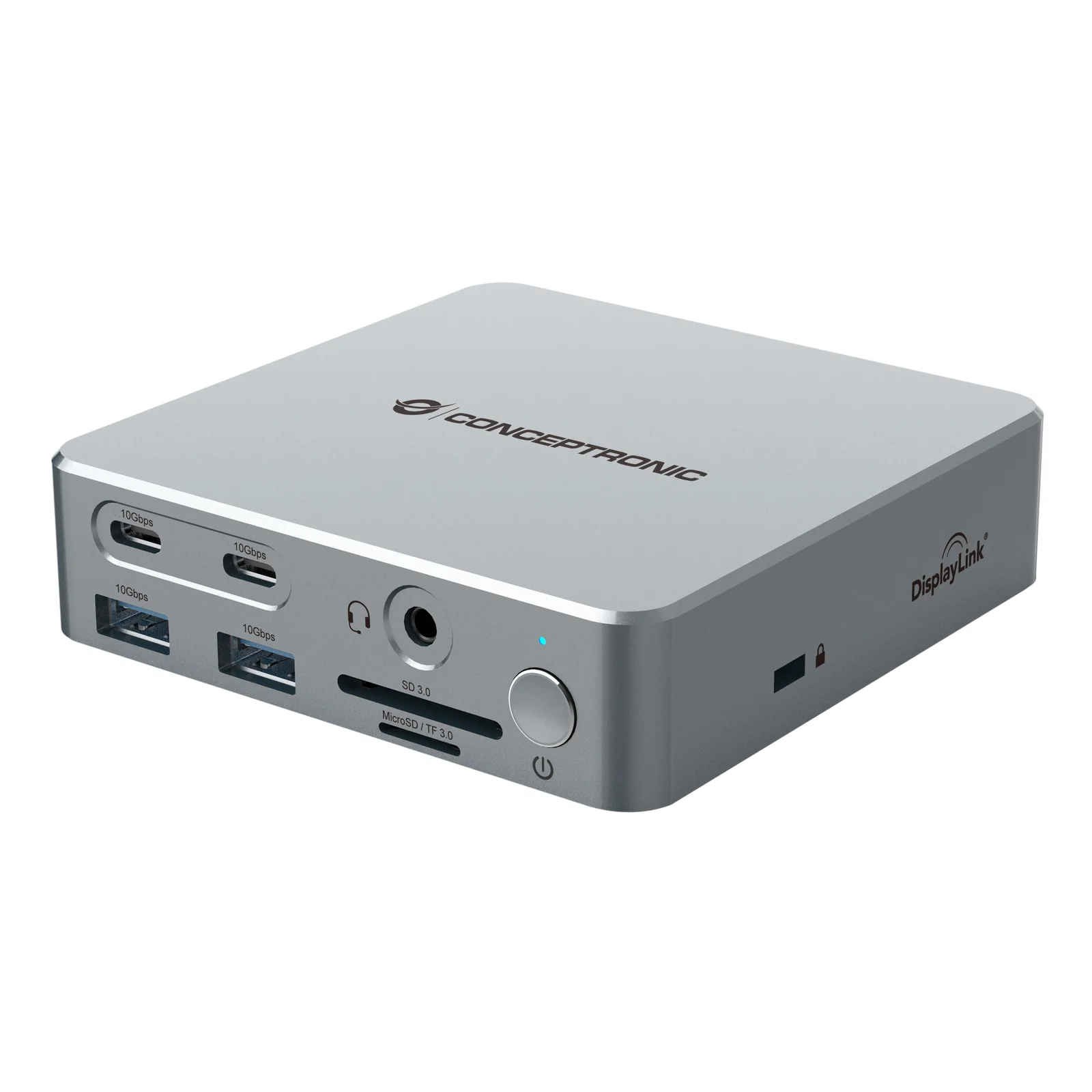 Conceptronic DONN25G station d'accueil Avec fil USB 3.2 Gen 2 (3.1 Gen 2) Type-C Argent