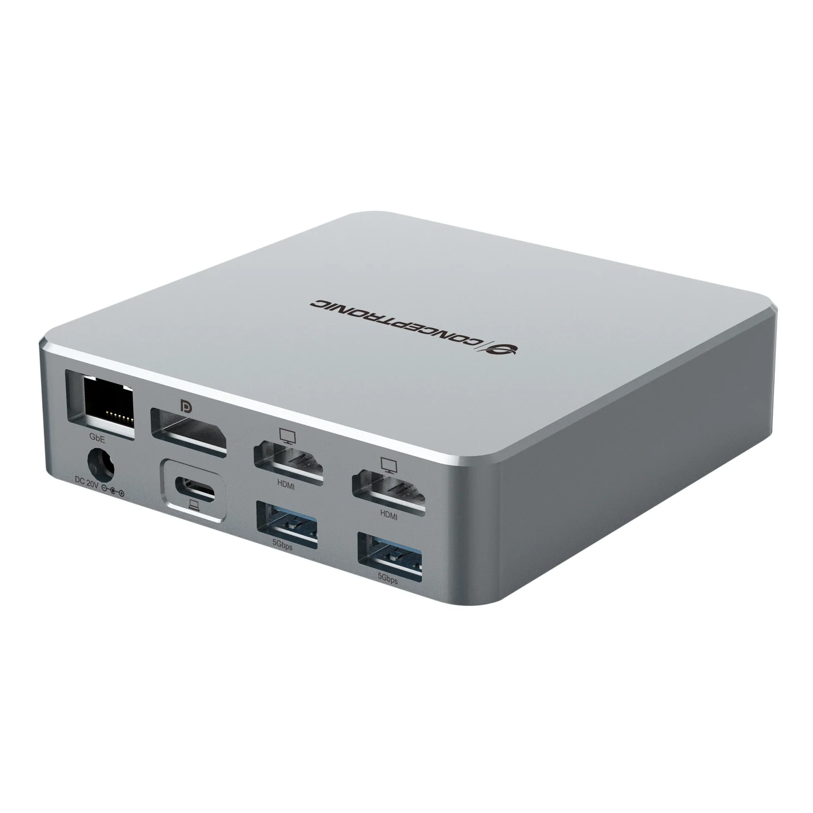 Conceptronic DONN25G station d'accueil Avec fil USB 3.2 Gen 2 (3.1 Gen 2) Type-C Argent