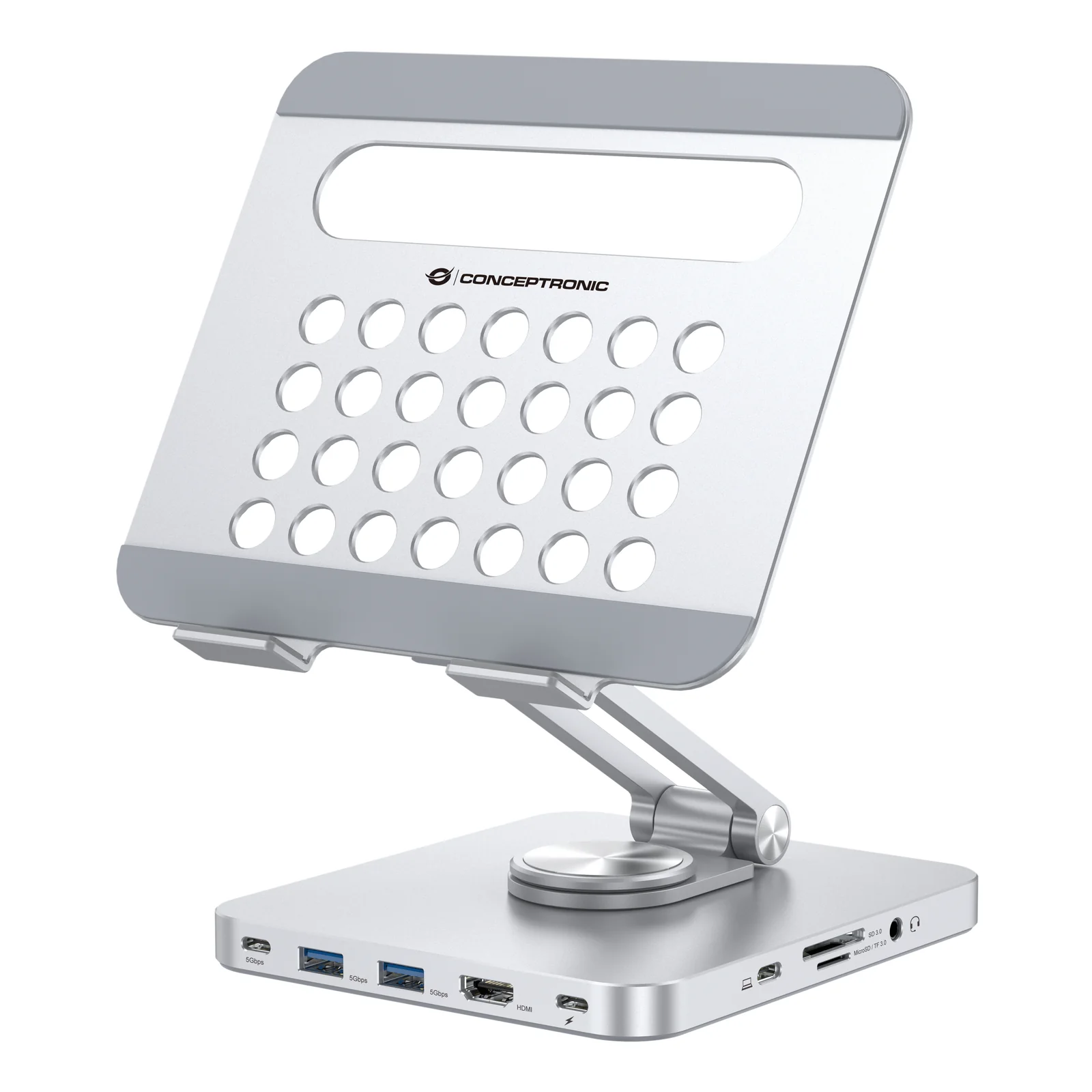 Conceptronic DONN26G chariot et support multimédia Argent Tablette