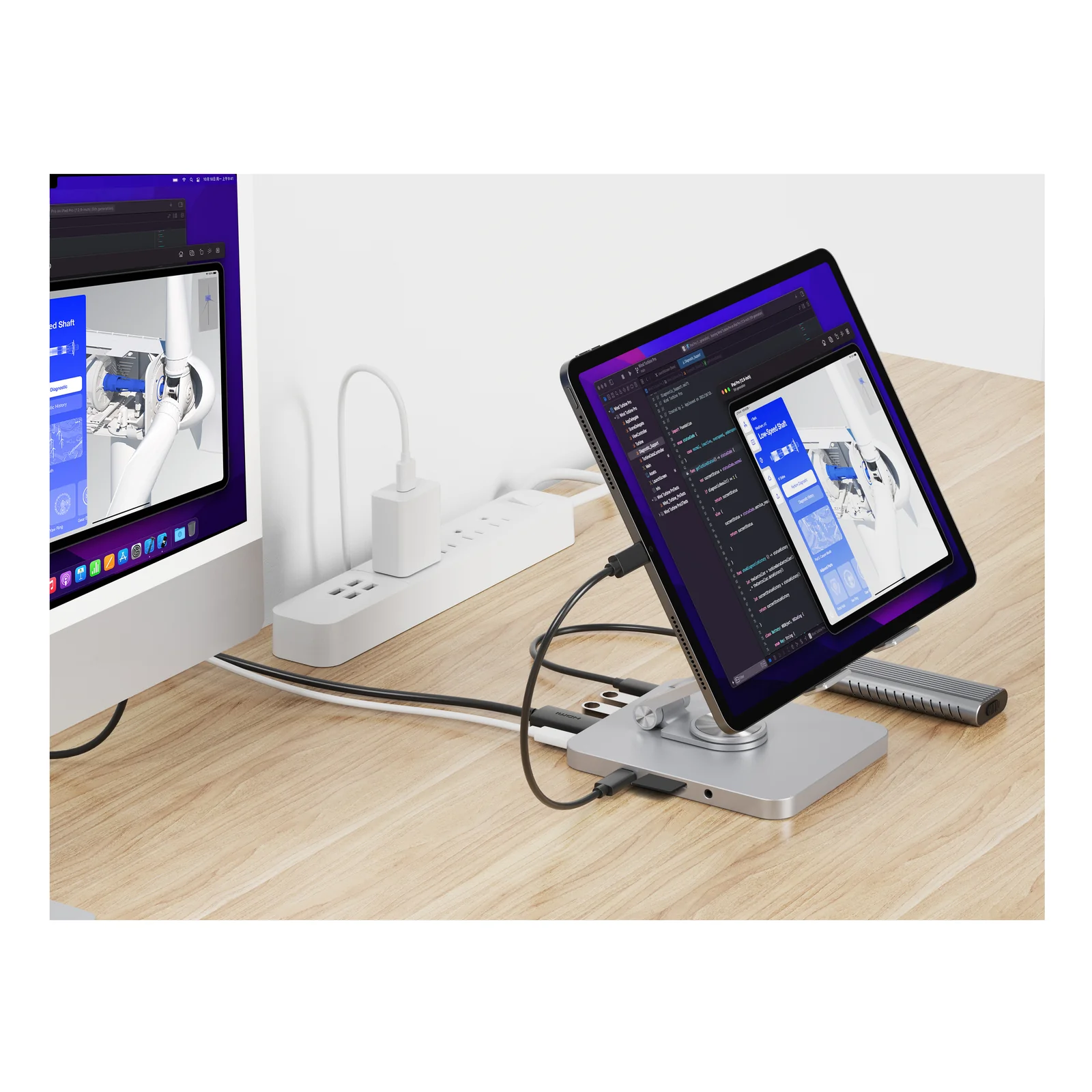 Conceptronic DONN26G chariot et support multimédia Argent Tablette