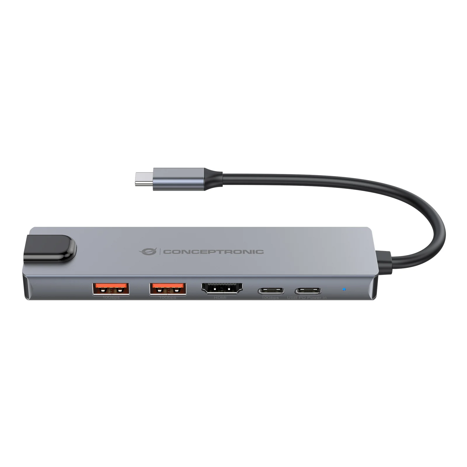 Conceptronic DONN29G station d'accueil Avec fil USB 3.2 Gen 2 (3.1 Gen 2) Type-C Gris
