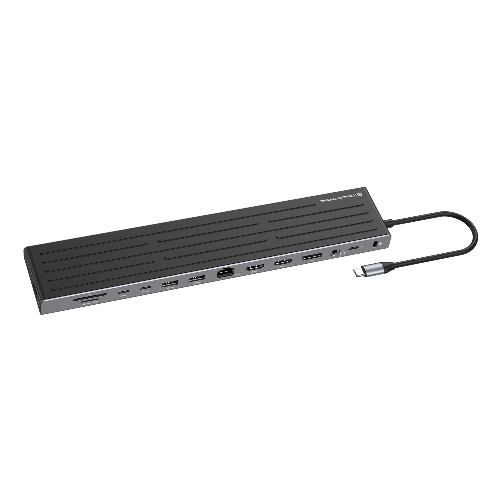 DONN32B station d'accueil Avec fil USB 3.2 Gen 1 (3.1 Gen 1) Type-C Gris, Argent
