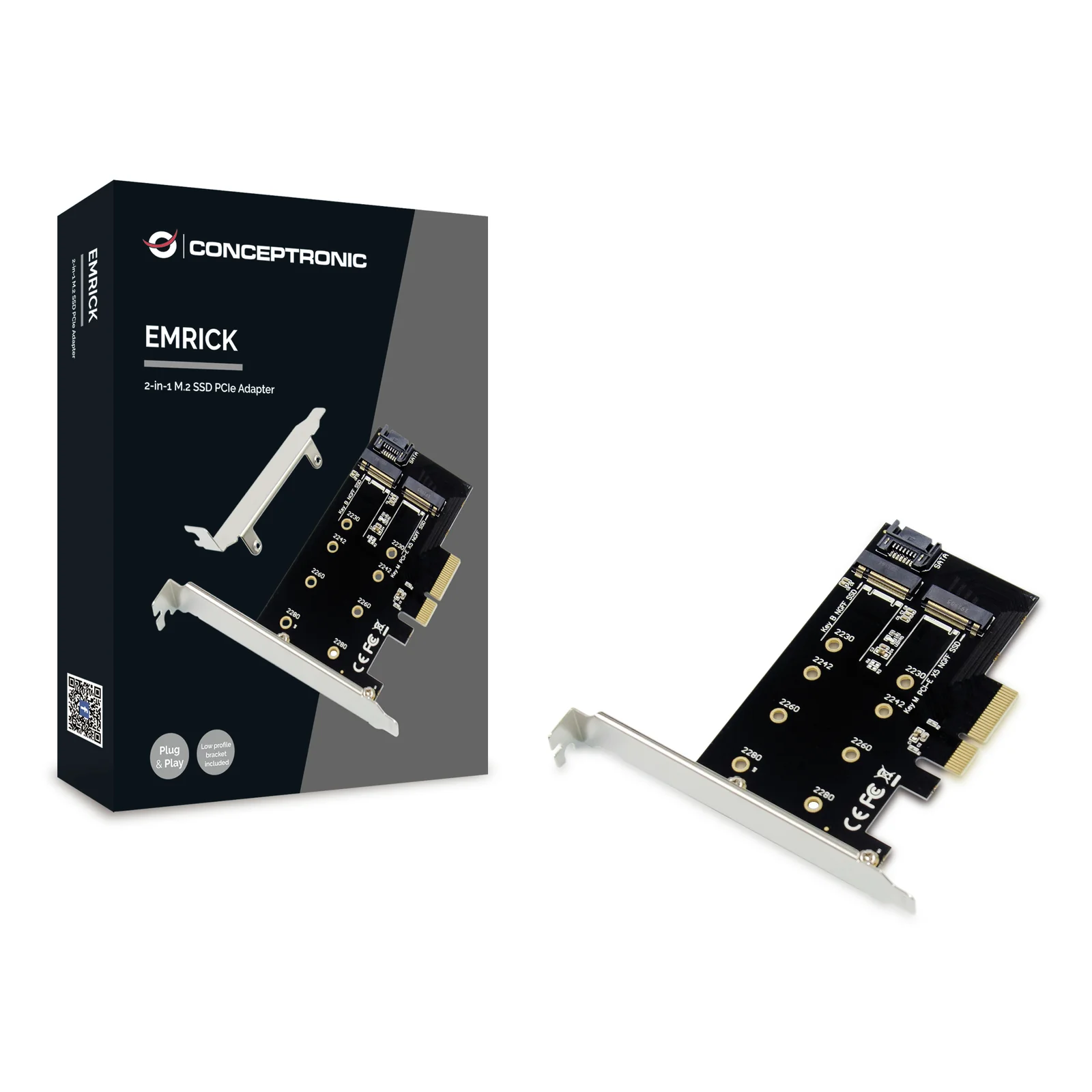 Conceptronic EMRICK04B carte et adaptateur d'interfaces Interne M.2