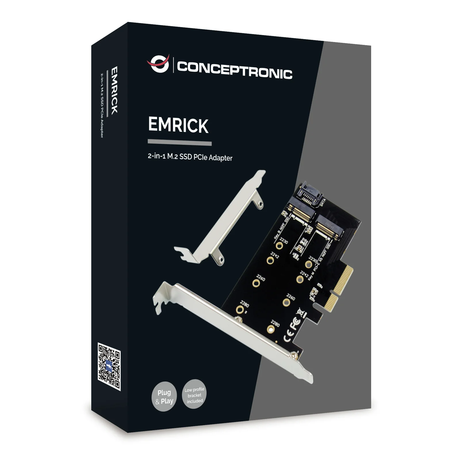 Conceptronic EMRICK04B carte et adaptateur d'interfaces Interne M.2