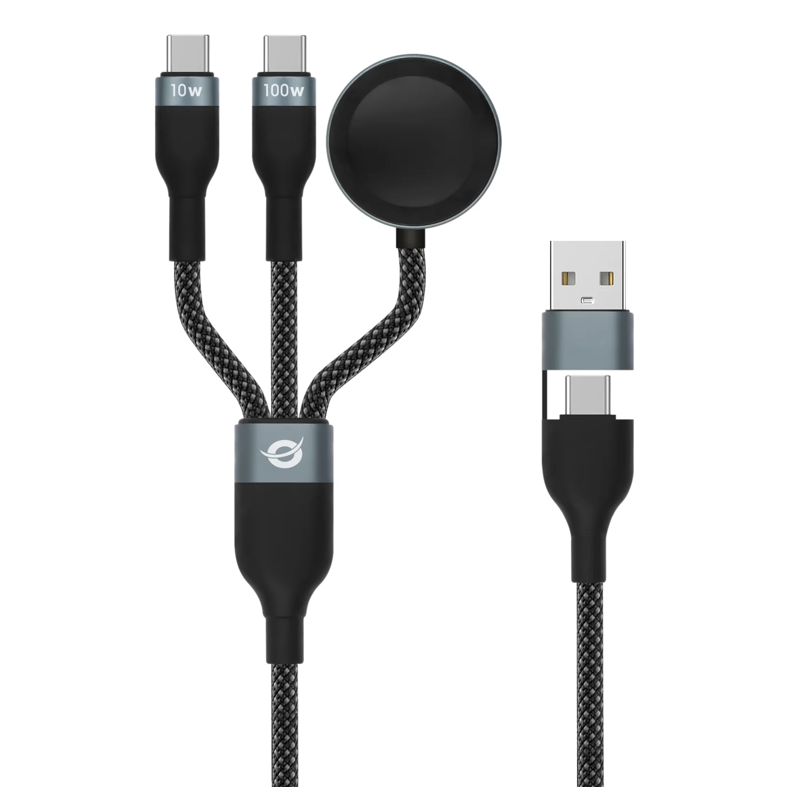 ETTA08B15 câble USB USB 2.0 1,5 m USB A 2 x USB C 0,48 Gbit/s 100 W Noir