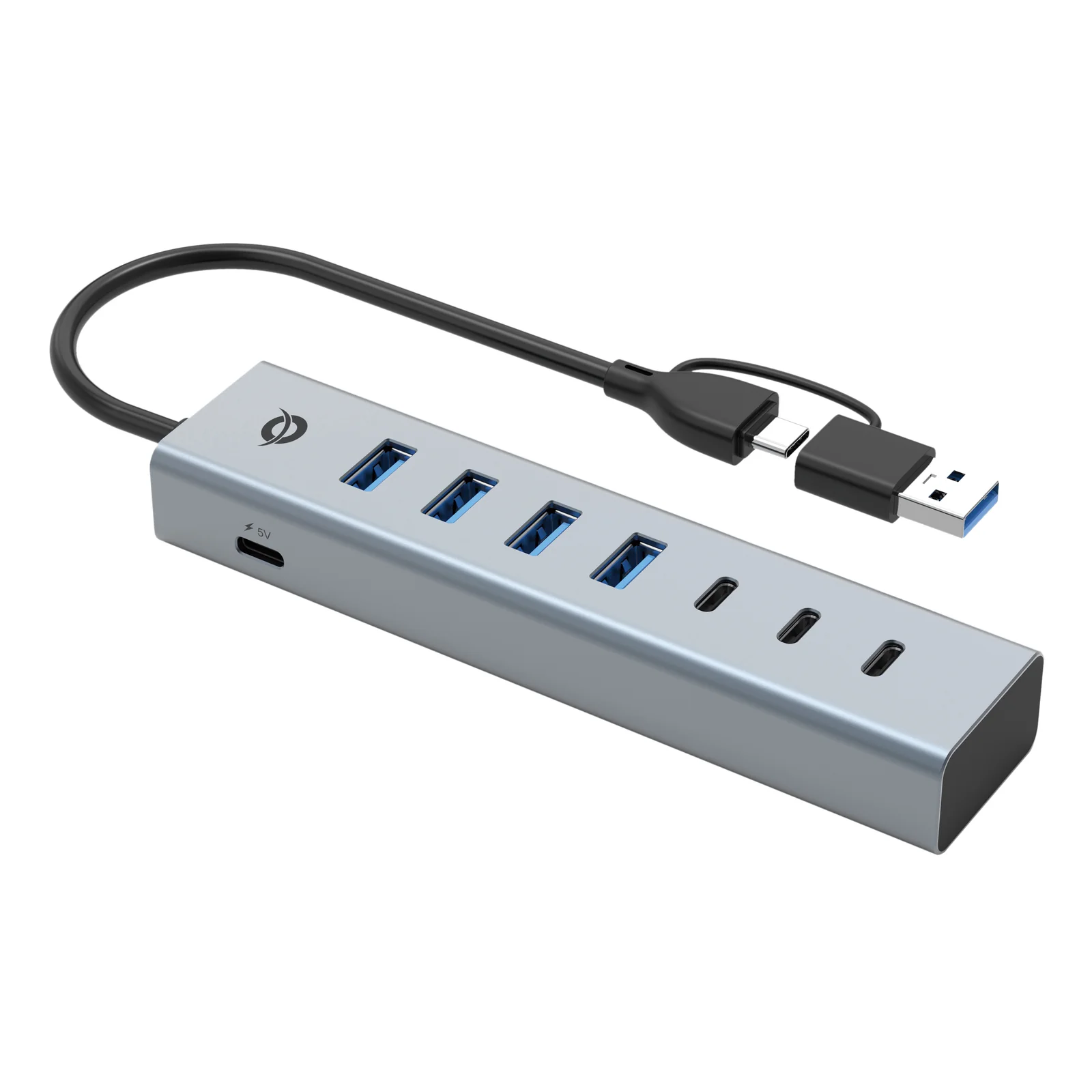 Conceptronic HUBBIES20GP hub & concentrateur USB 3.2 Gen 1 (3.1 Gen 1) Type-C 5000 Mbit/s Gris
