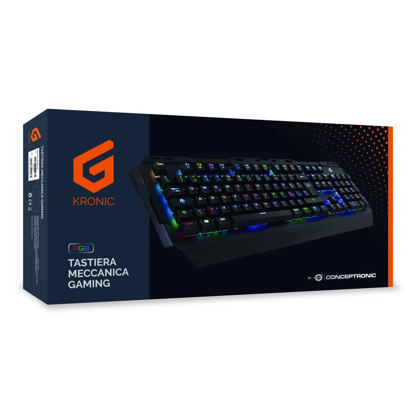 Conceptronic KRONIC clavier Gaming USB QWERTY Italien Noir