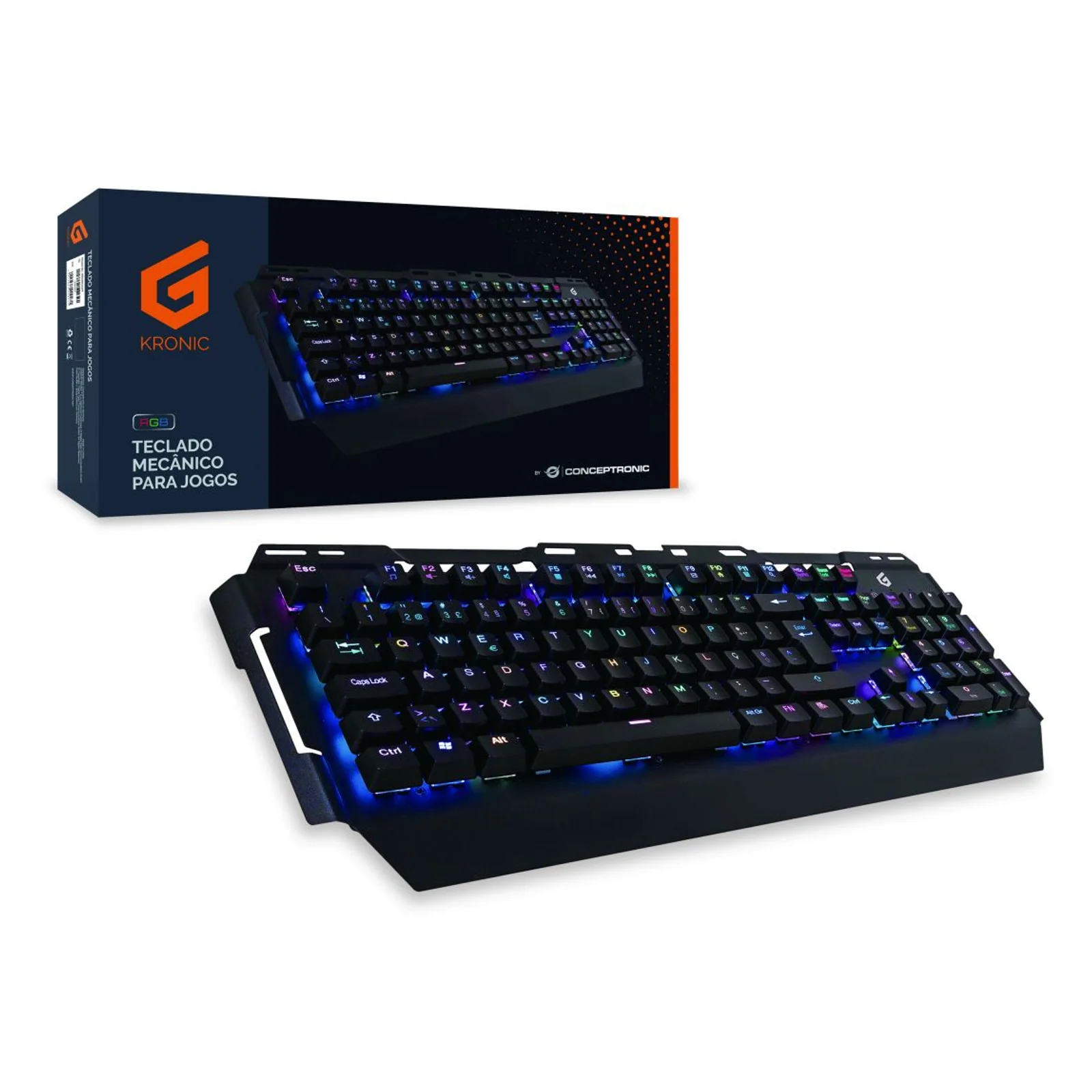 Conceptronic KRONIC clavier Gaming USB QWERTY Portuguais Noir