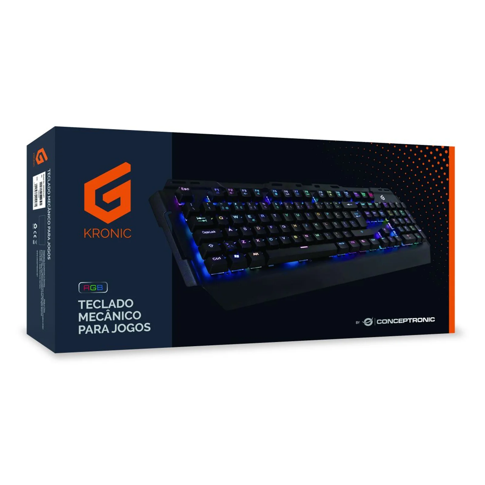 Conceptronic KRONIC clavier Gaming USB QWERTY Portuguais Noir