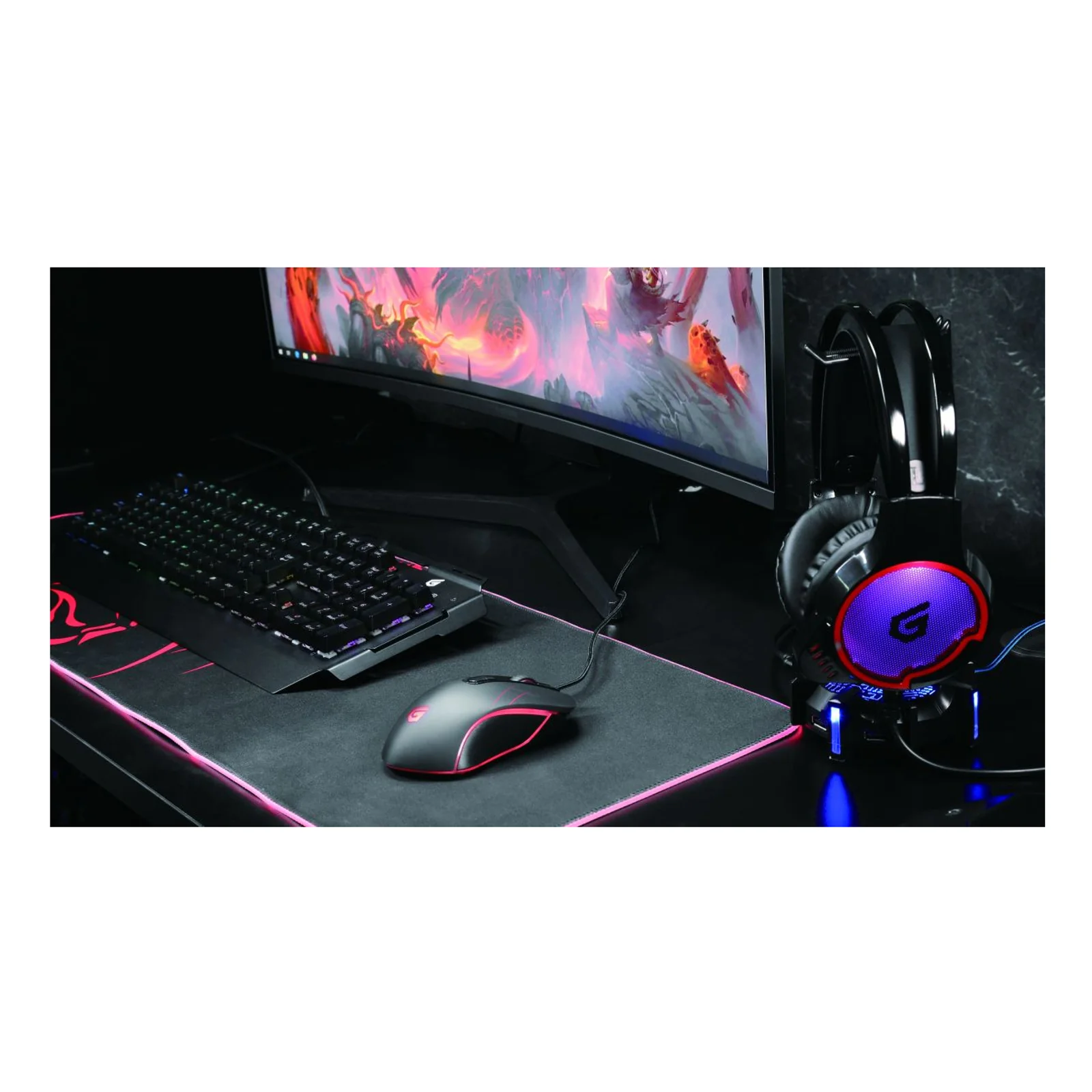 Conceptronic KRONIC clavier Gaming USB QWERTY Portuguais Noir