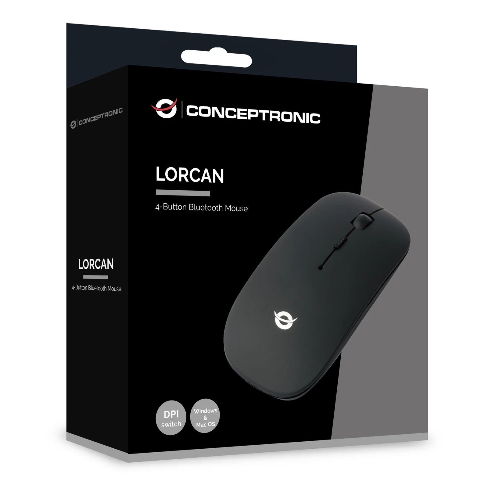 Conceptronic LORCAN01B souris Bureau Ambidextre Bluetooth Optique 1600 DPI