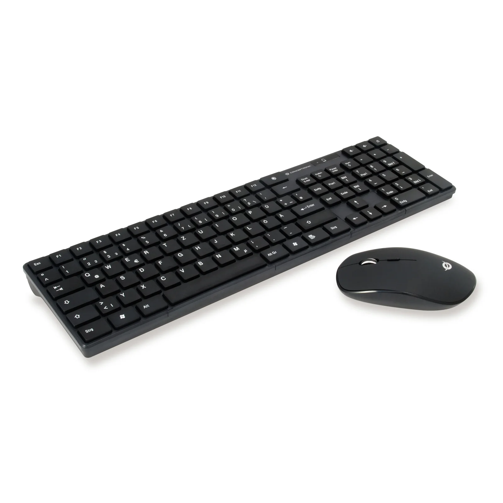 ORAZIO01DE clavier Souris incluse Maison RF sans fil QWERTZ Allemand Noir