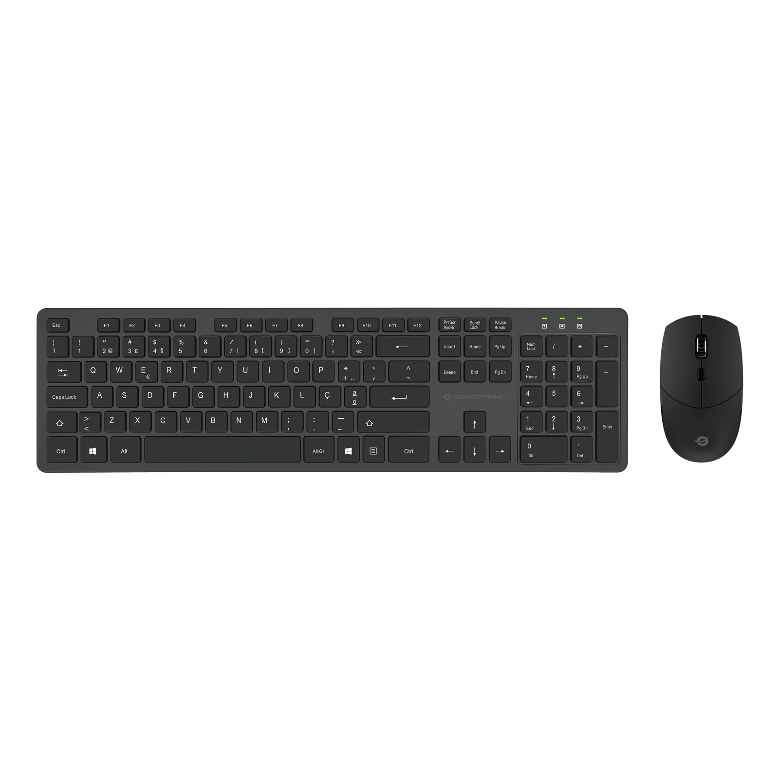 ORAZIO01PT clavier Souris incluse Bureau RF sans fil QWERTY Portuguais Noir