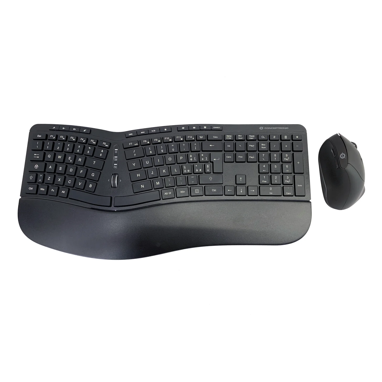 ORAZIO02IT clavier Souris incluse Bureau RF sans fil QWERTY Italien Noir