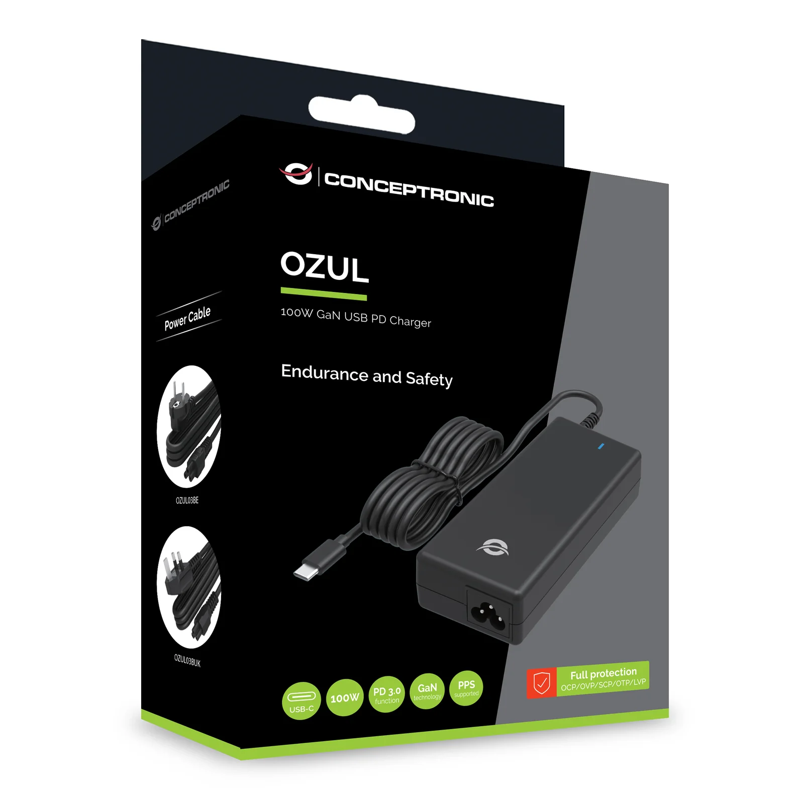 Conceptronic OZUL03BE adaptateur de puissance & onduleur Intérieure 100 W Noir