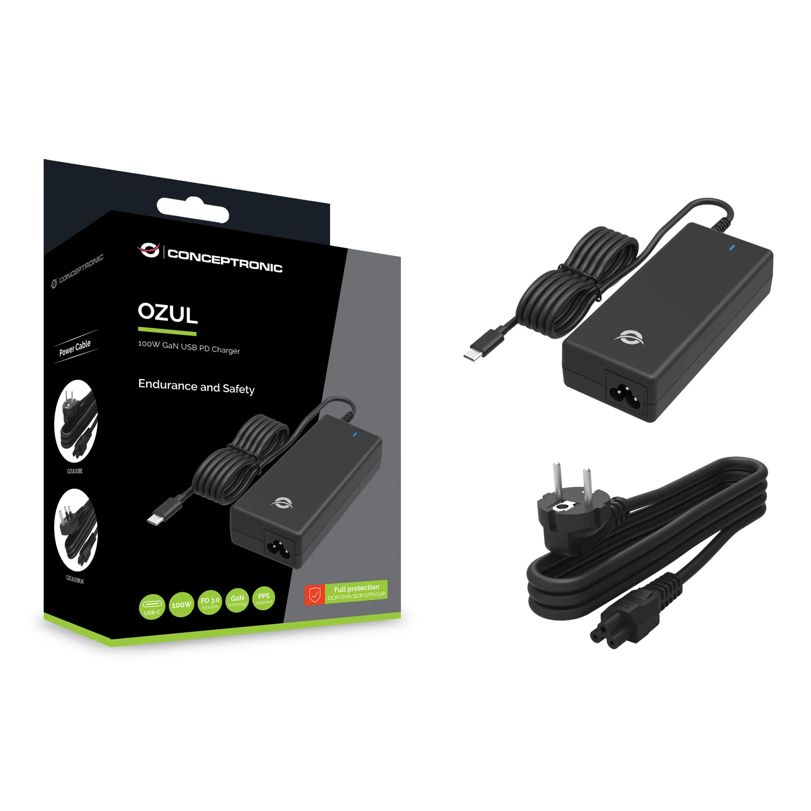Conceptronic OZUL03BE adaptateur de puissance & onduleur Intérieure 100 W Noir