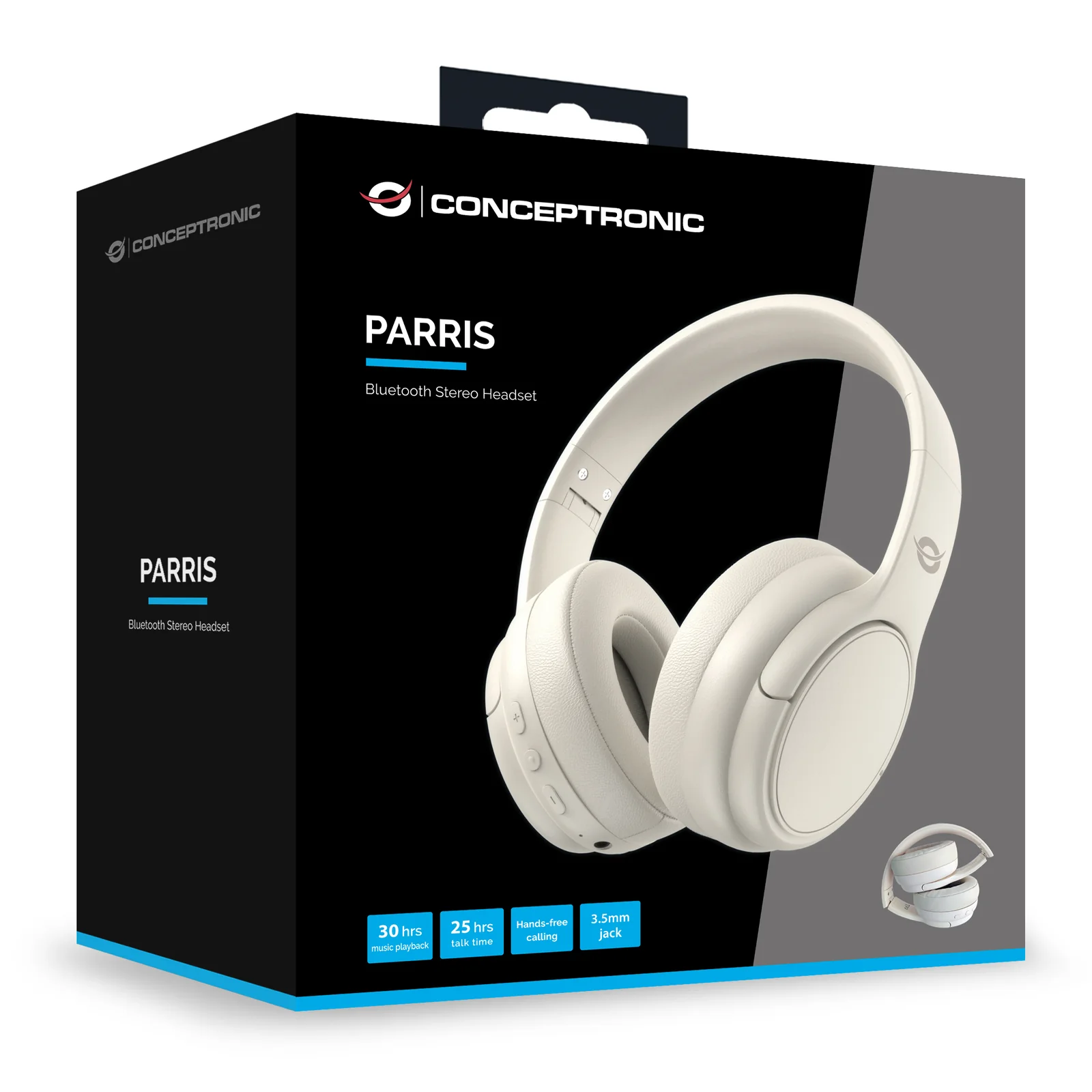 Conceptronic PARRIS03C casque Avec fil &sans fil Arceau Musique Bluetooth Crème