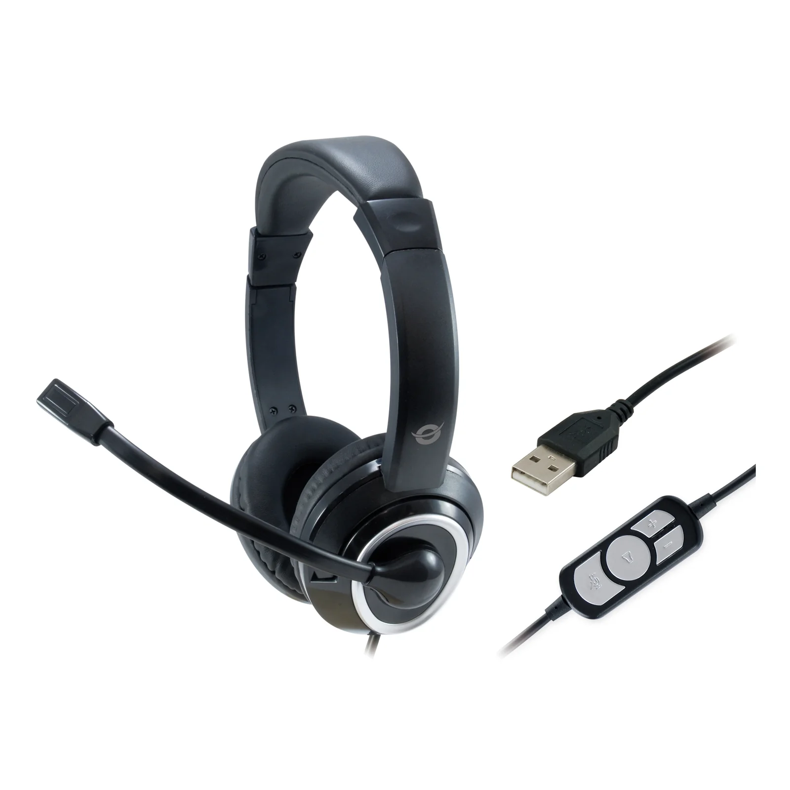Conceptronic POLONA Casque Avec fil Arceau Appels/Musique USB Type-A Noir
